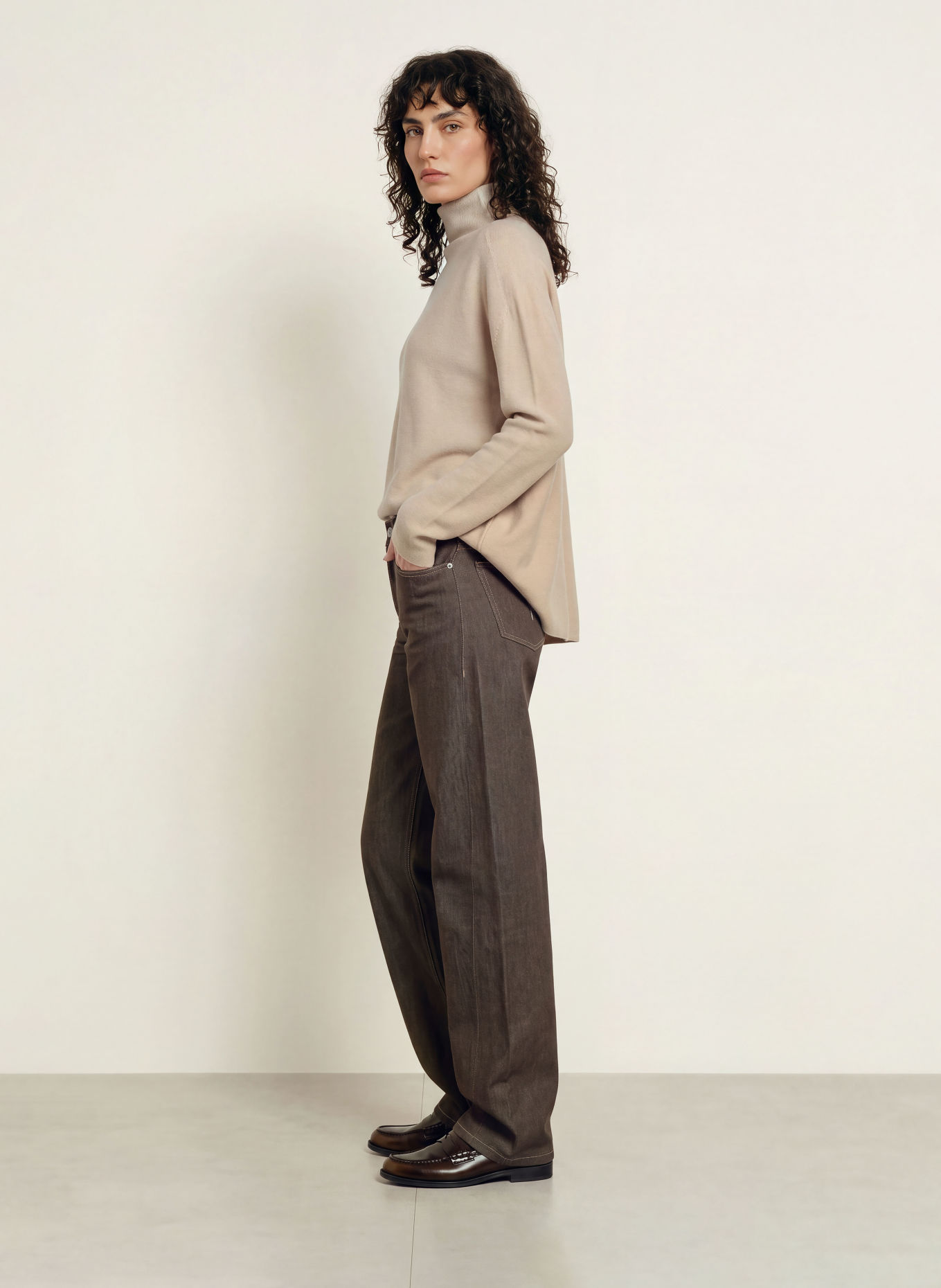 DRYKORN Turtleneck sweater LIORA: BEIGE