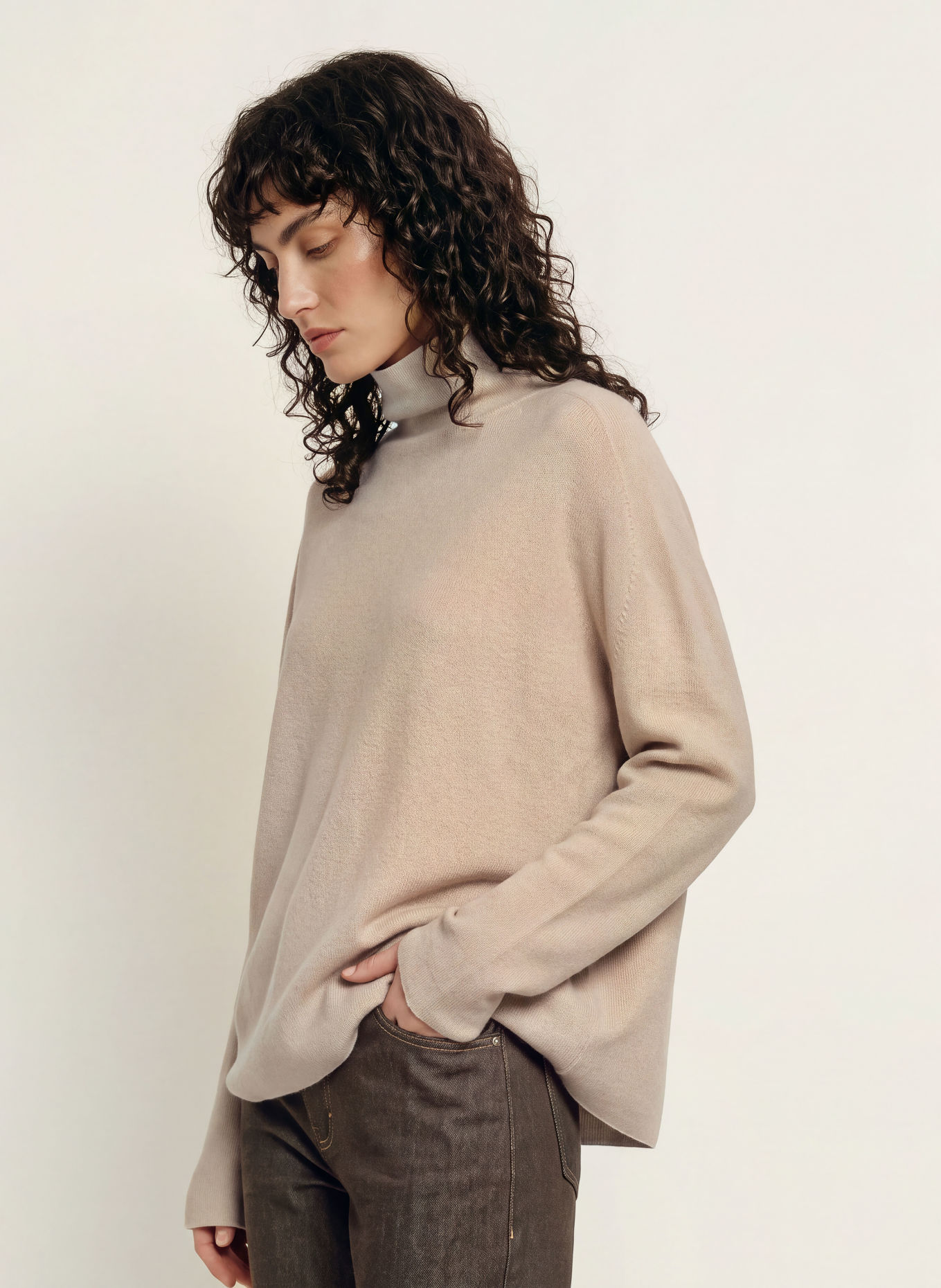 DRYKORN Turtleneck sweater LIORA: BEIGE