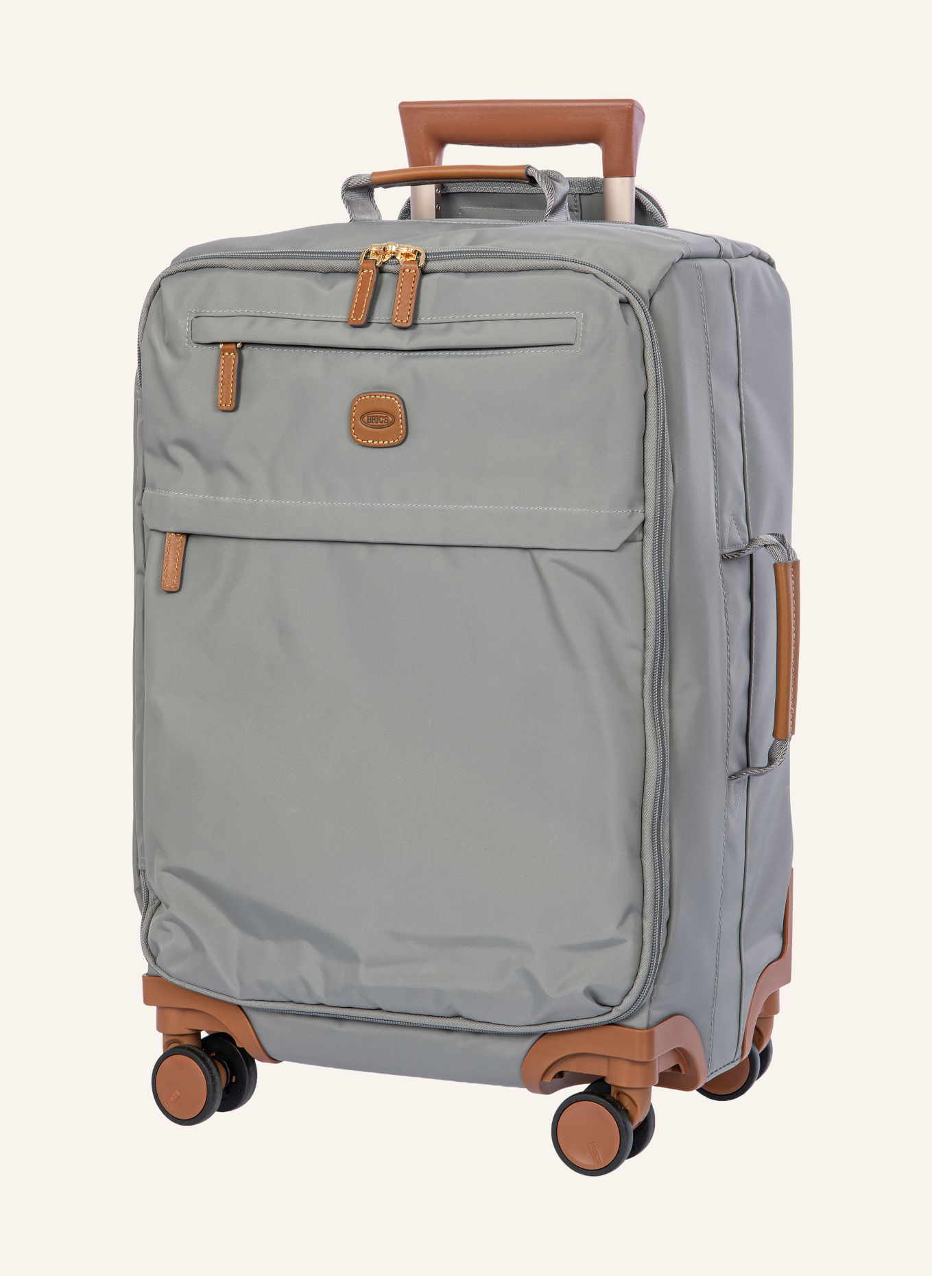 BRIC'S Valise cabine X-TRAVEL: GRIS / COGNAC