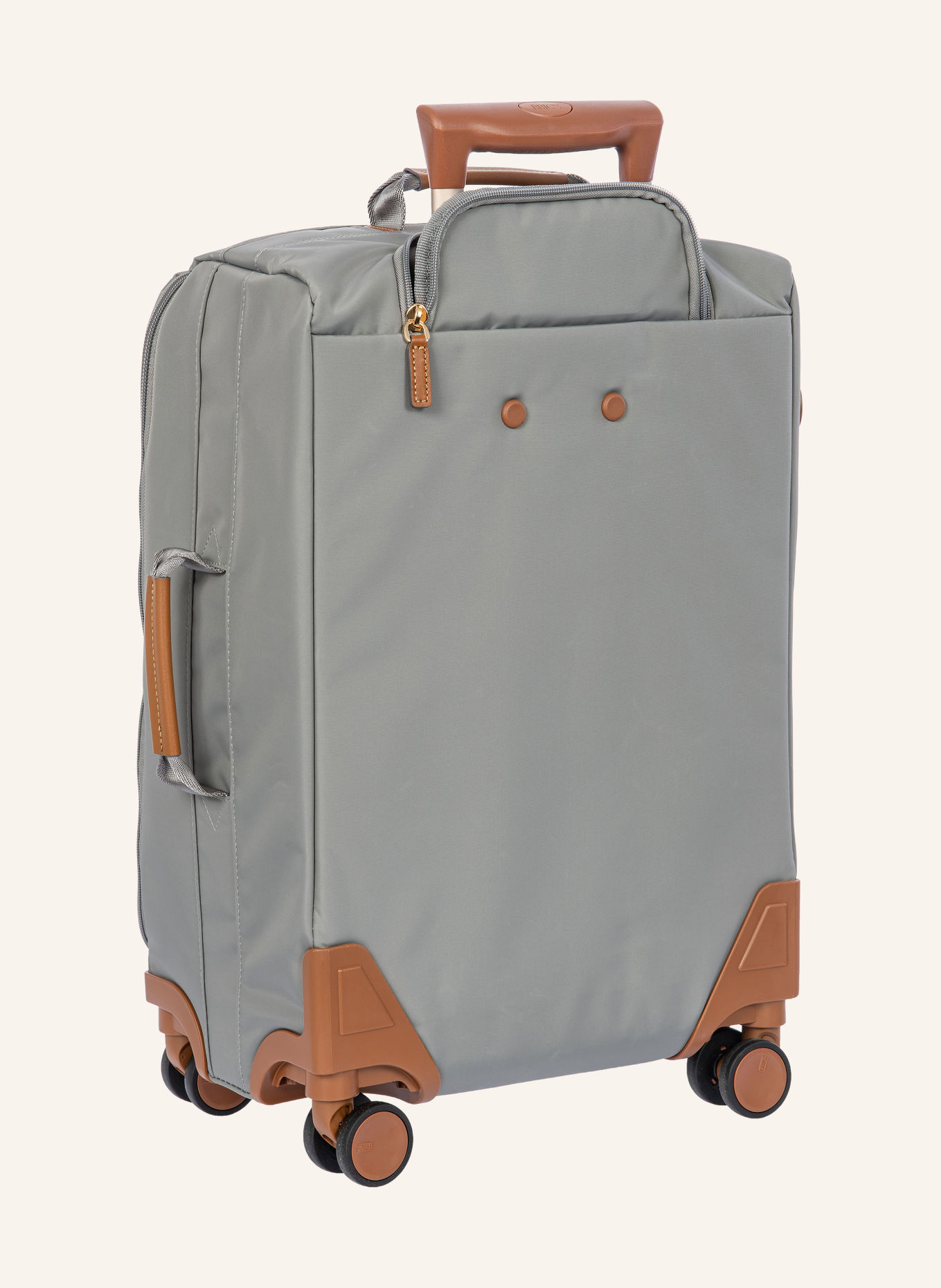BRIC'S Valise cabine X-TRAVEL: GRIS / COGNAC