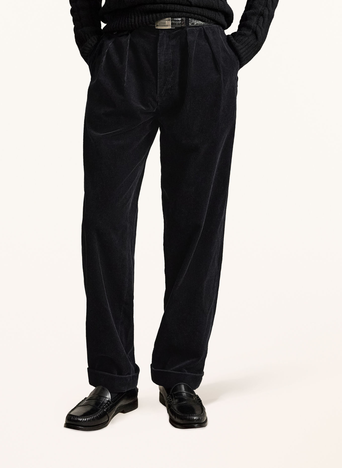 POLO RALPH LAUREN Cordchino Relaxed Fit: ZWART