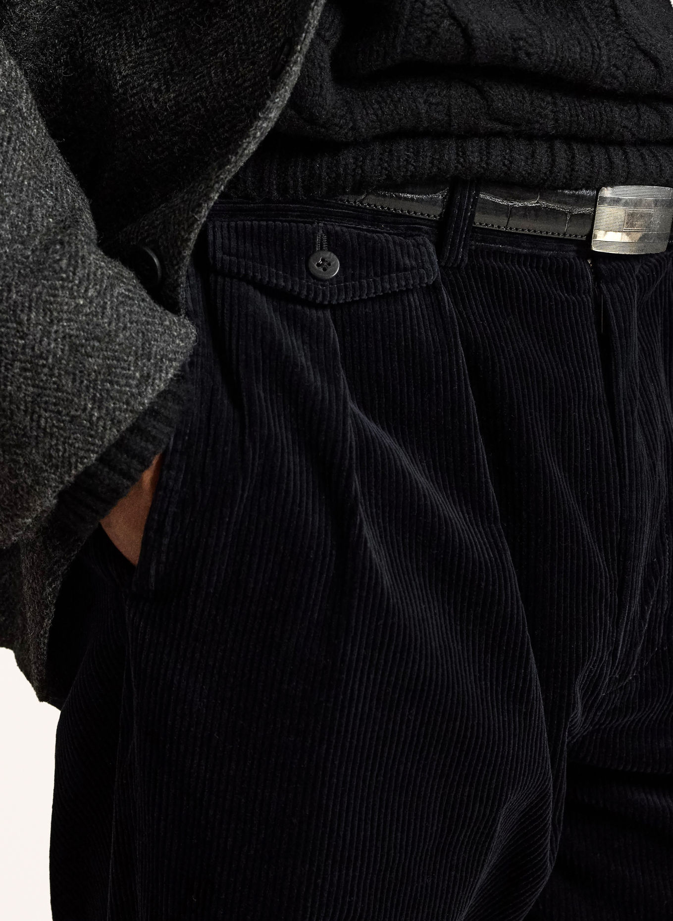 POLO RALPH LAUREN Cordchino Relaxed Fit: ZWART