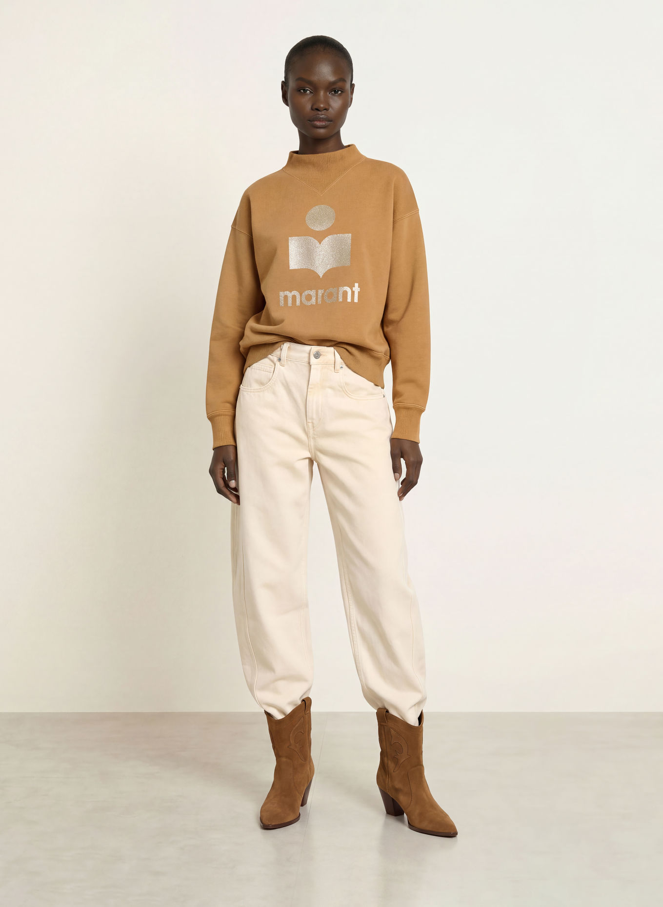 MARANT ÉTOILE Sweat-shirt MOBY: CHAMEAU / OR