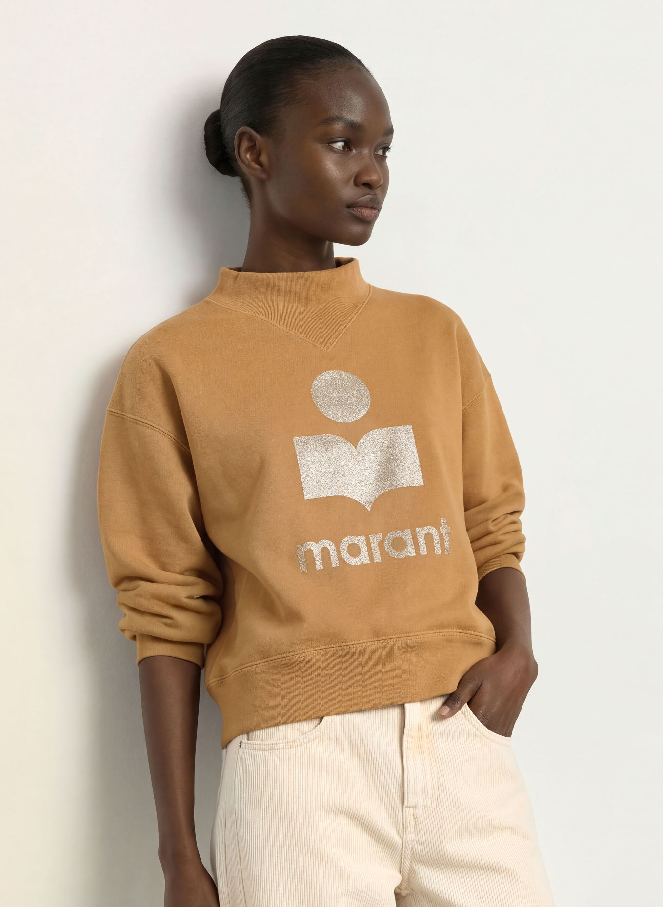 MARANT ÉTOILE Sweat-shirt MOBY: CHAMEAU / OR