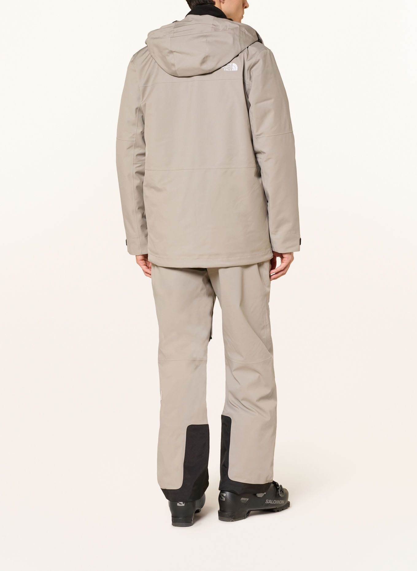 THE NORTH FACE Skijacke FOURBARREL TRICLIMATE: GRAU / DUNKELBRAUN