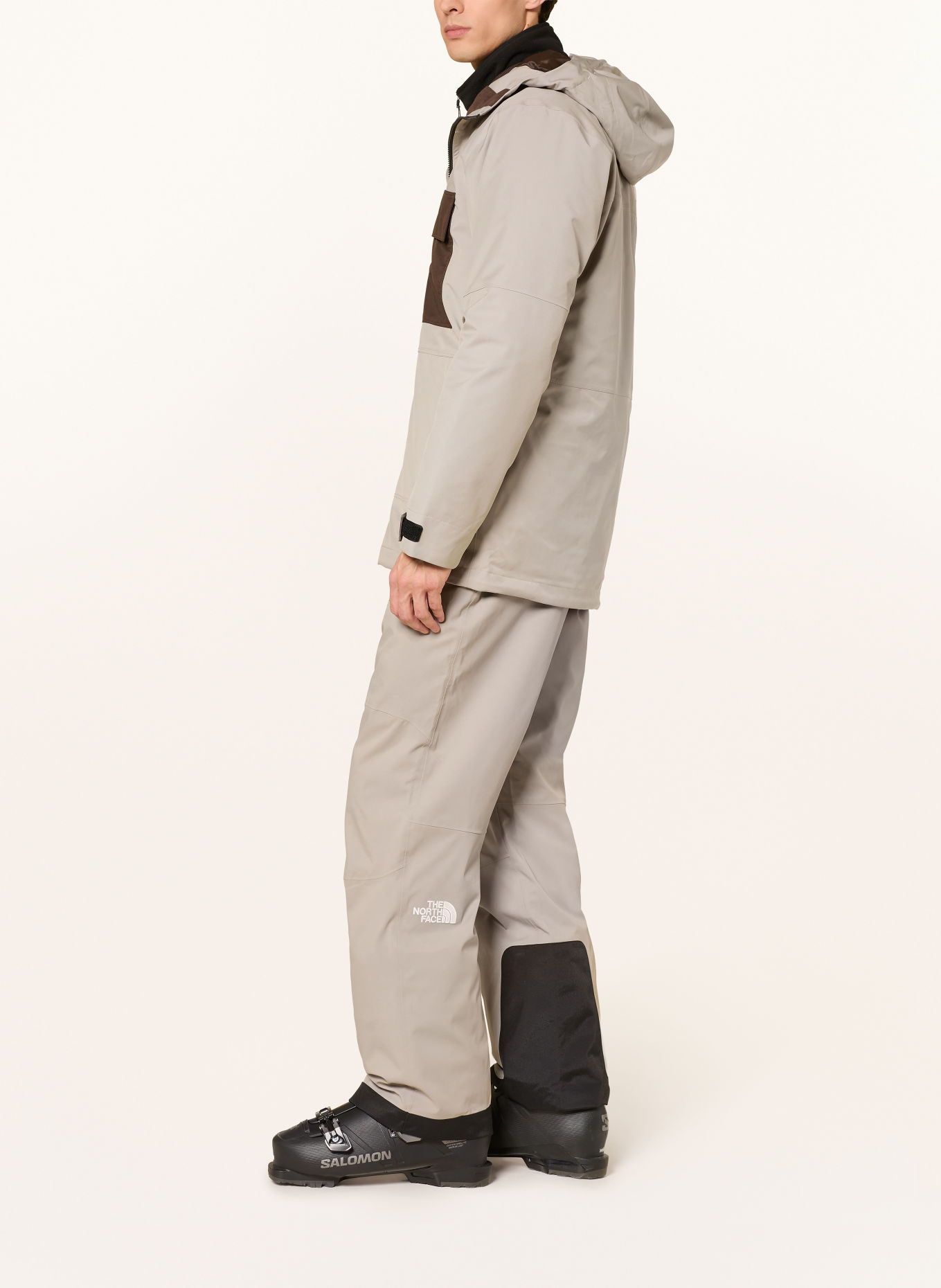 THE NORTH FACE Skijacke FOURBARREL TRICLIMATE: GRAU / DUNKELBRAUN