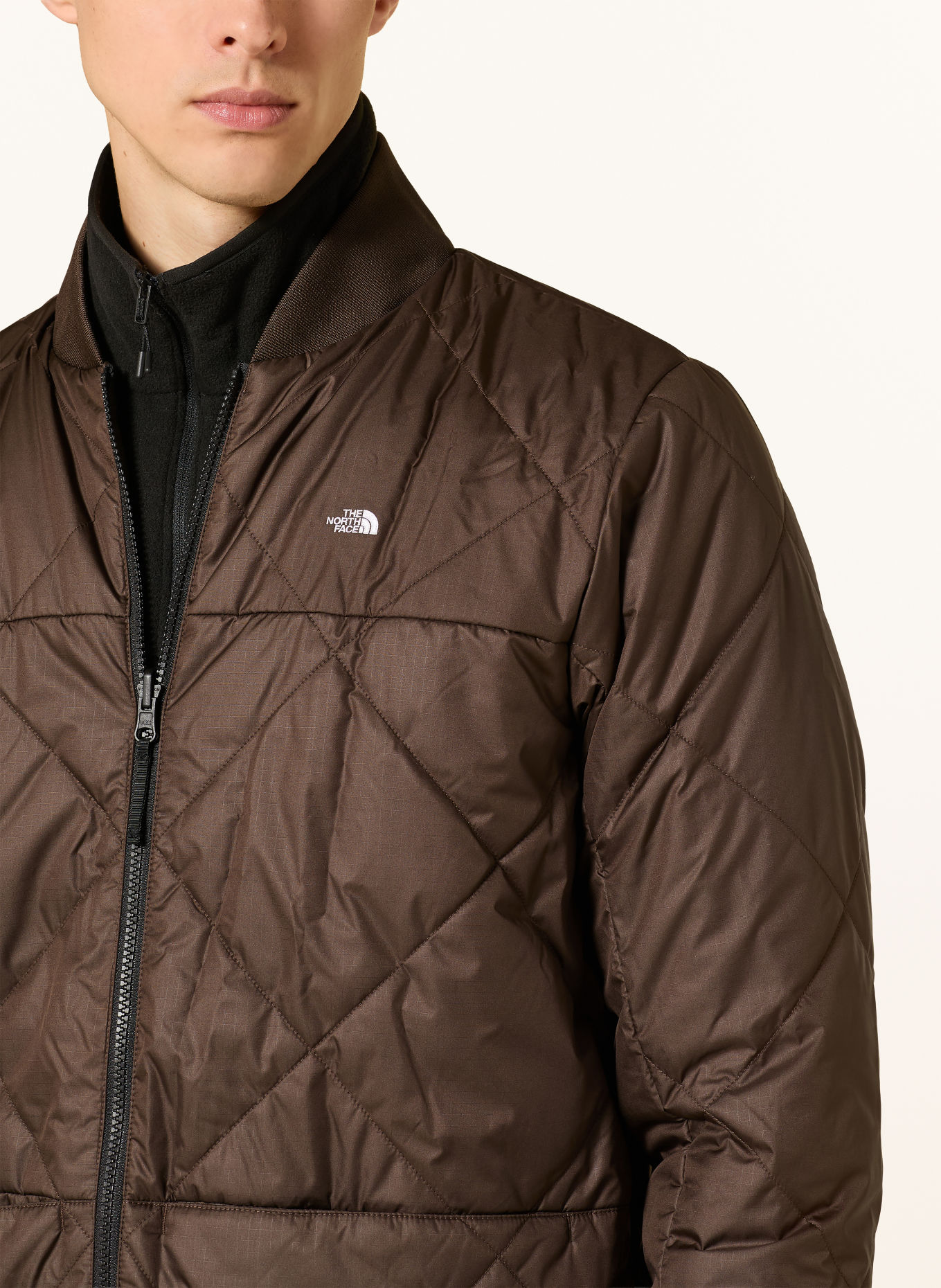 THE NORTH FACE Skijacke FOURBARREL TRICLIMATE: GRAU / DUNKELBRAUN