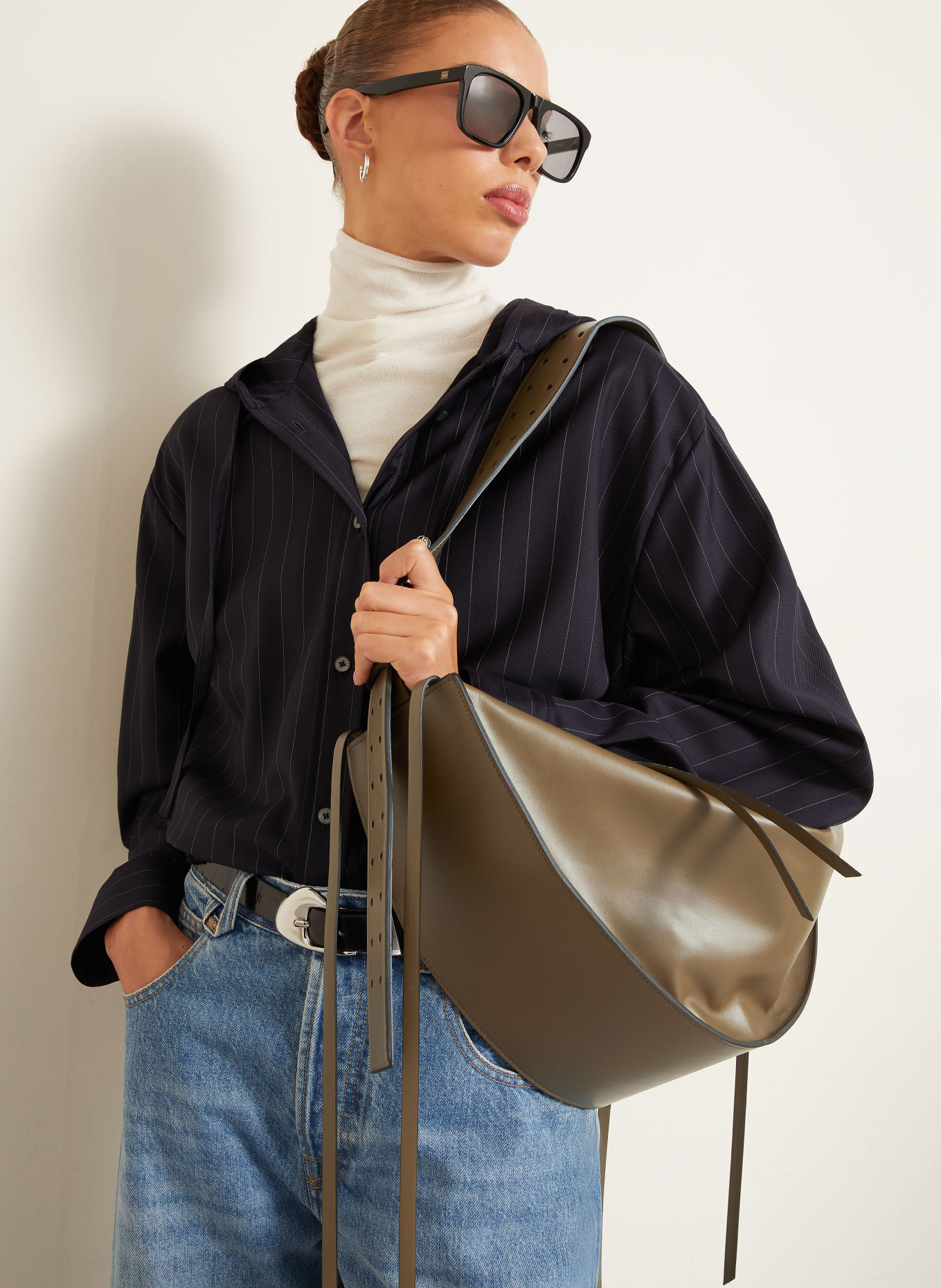 RADICA STUDIO Shoulder bag AMACA MAXI: KHAKI