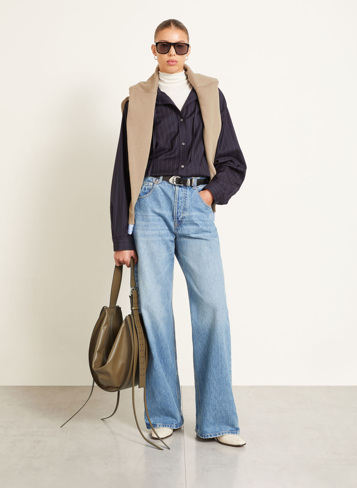 RADICA STUDIO Shoulder bag AMACA MAXI: KHAKI