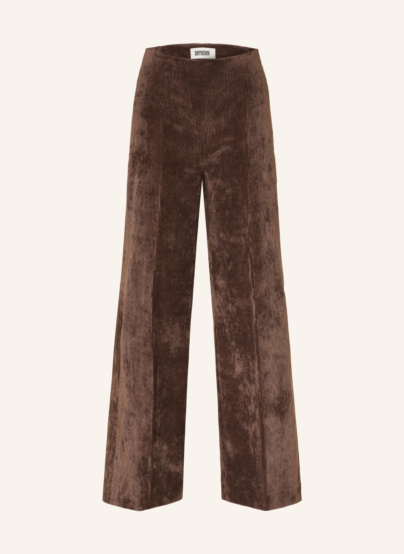 DRYKORN Wide leg trousers BEFORE made of corduroy: DARK BROWN