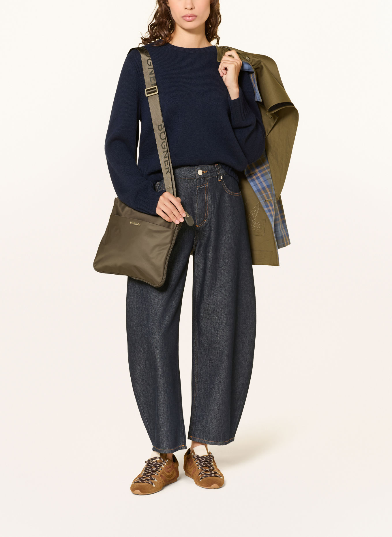 BOGNER Crossbody bag SERENA: KHAKI / GOLD