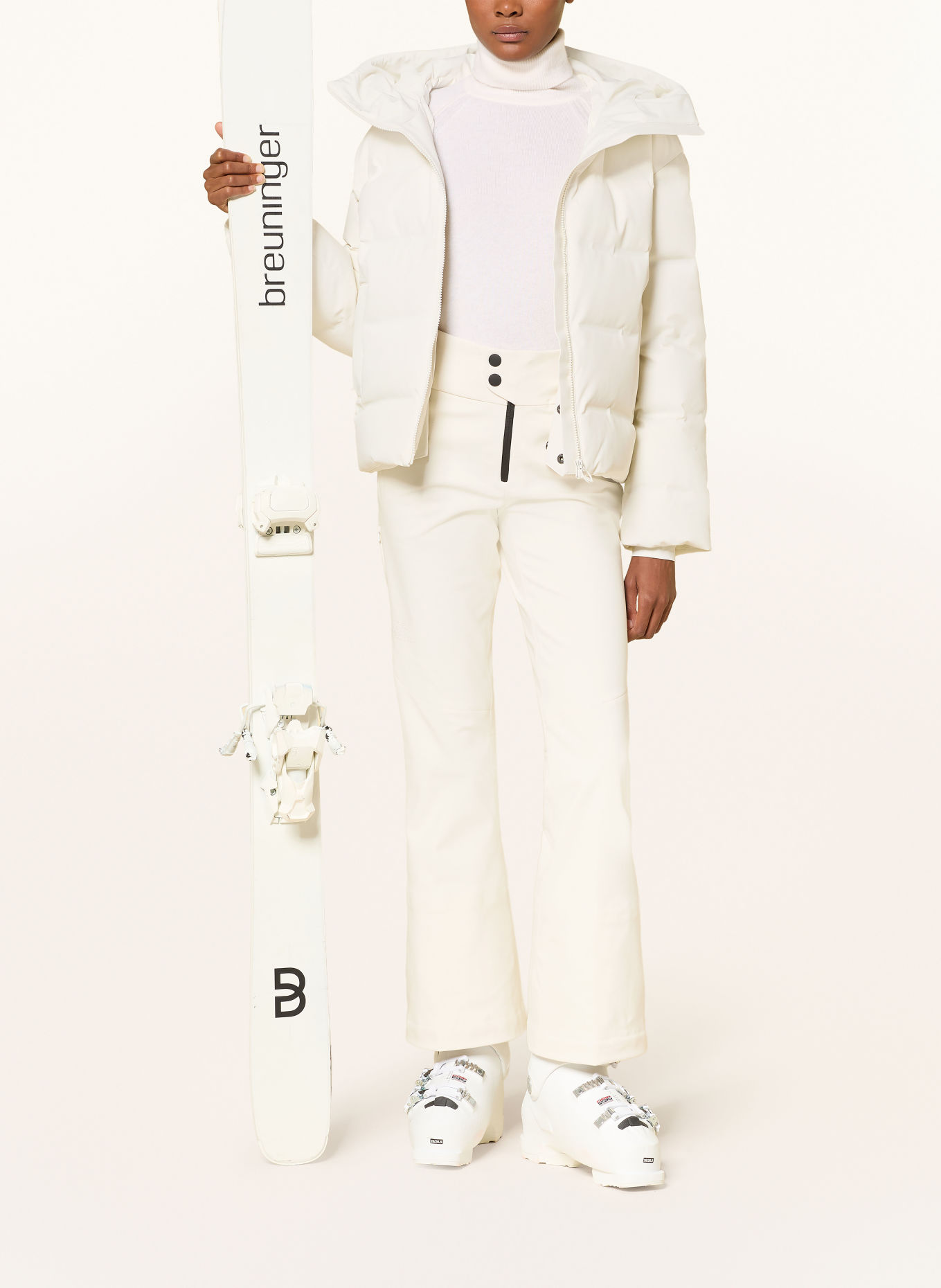 THE NORTH FACE SNOGA softshell ski pants: WHITE