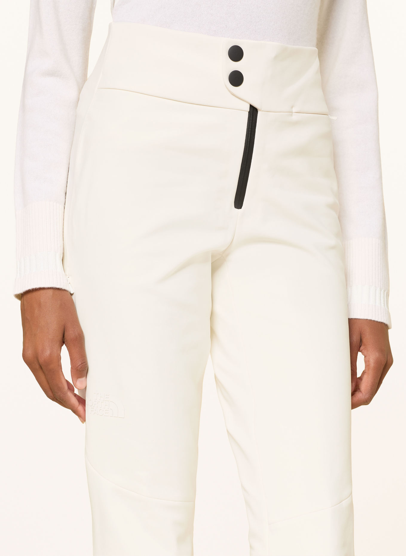 THE NORTH FACE SNOGA softshell ski pants: WHITE