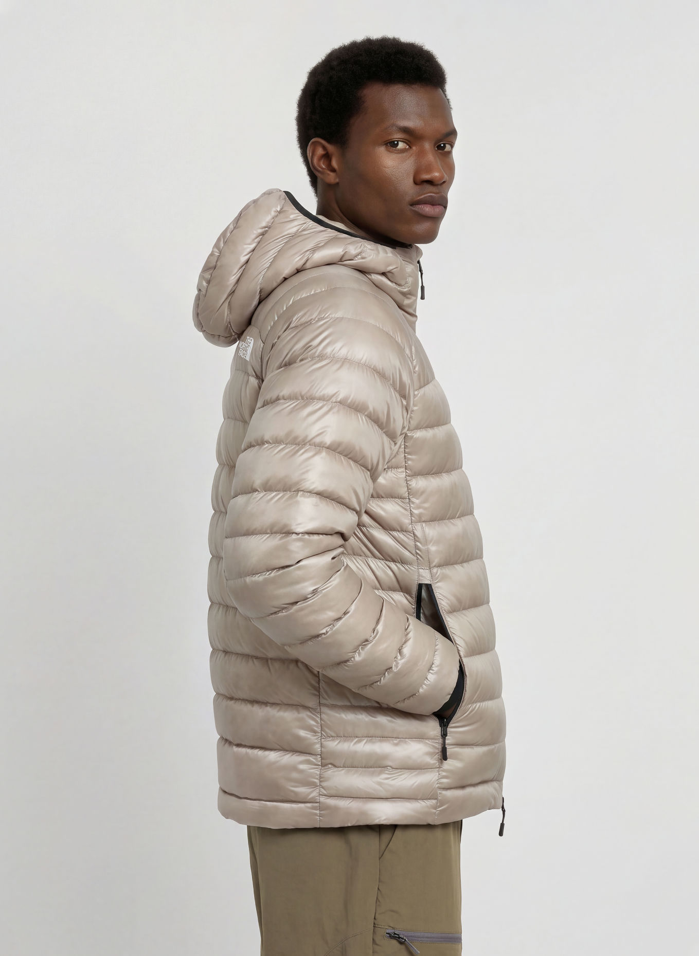 THE NORTH FACE SUMMIT BREITHORN Down Jacket: TAUPE / WHITE / BLACK