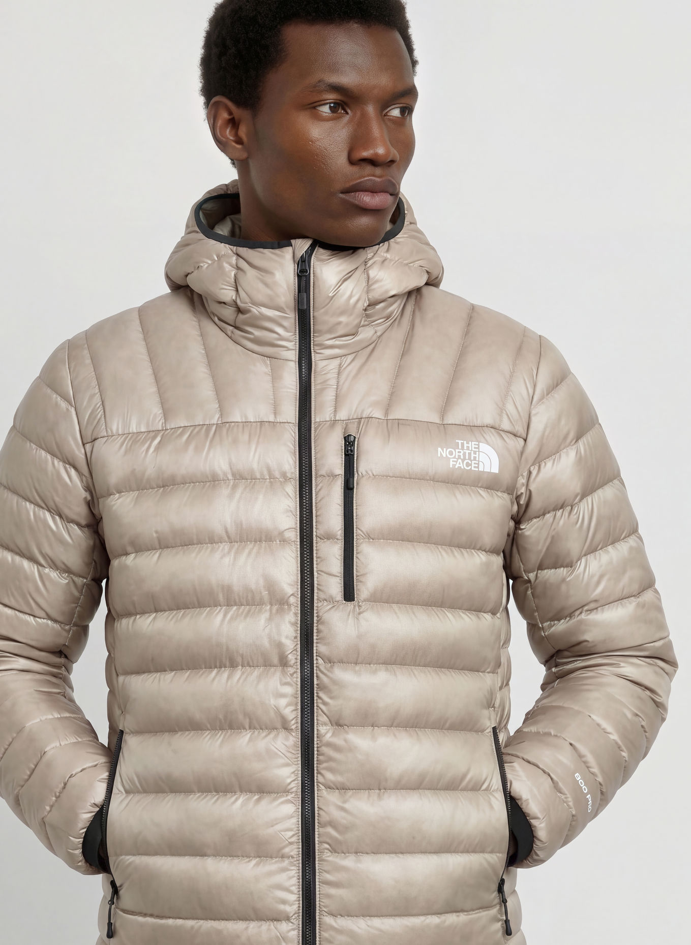 THE NORTH FACE SUMMIT BREITHORN Down Jacket: TAUPE / WHITE / BLACK