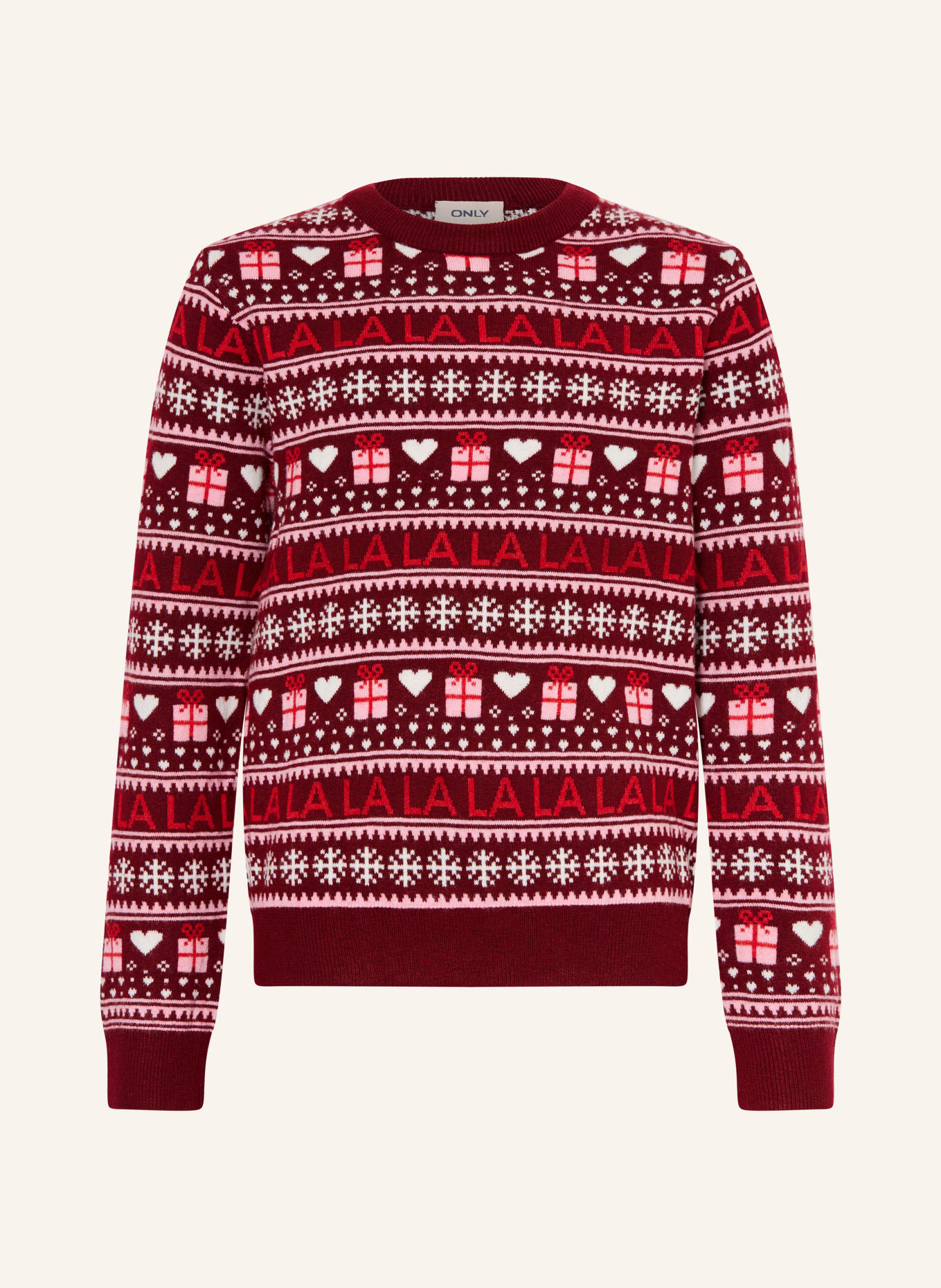 ONLY Pull: ROUGE FONCÉ / ROSE / BLANC