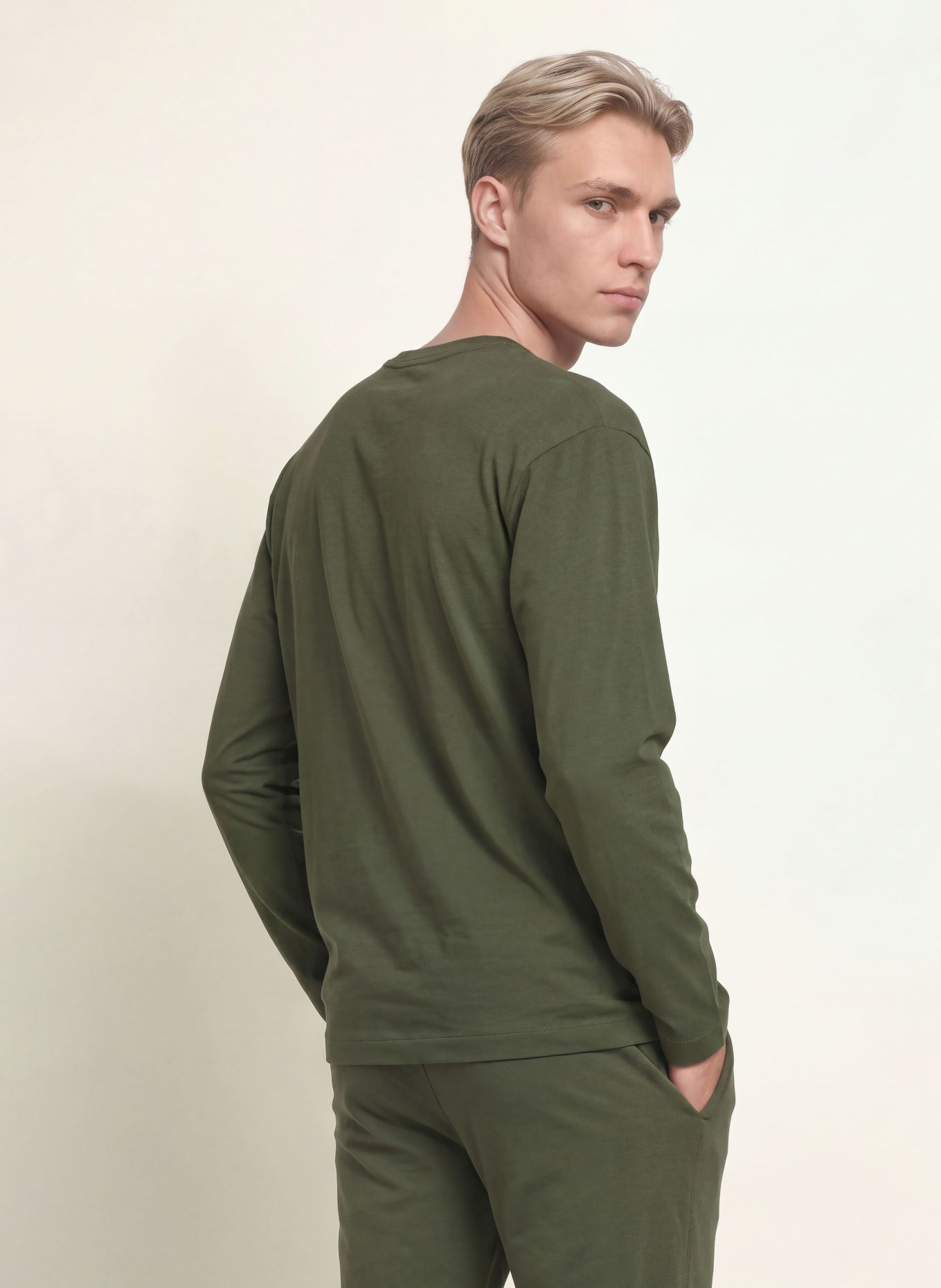 HUGO Schlafshirt LAZE: DUNKELGRÜN