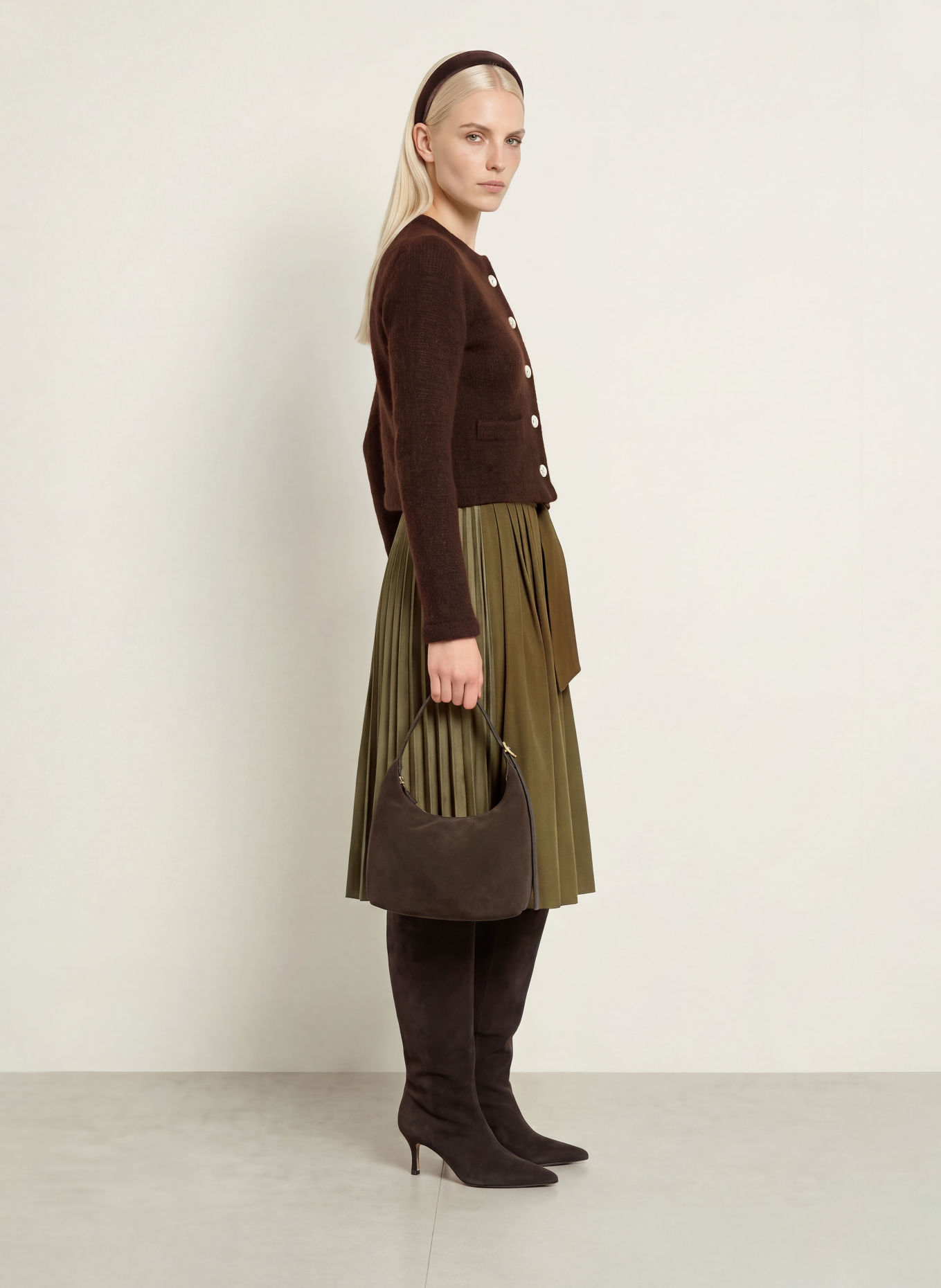 CocoVero Cardigan MORA: DARK BROWN