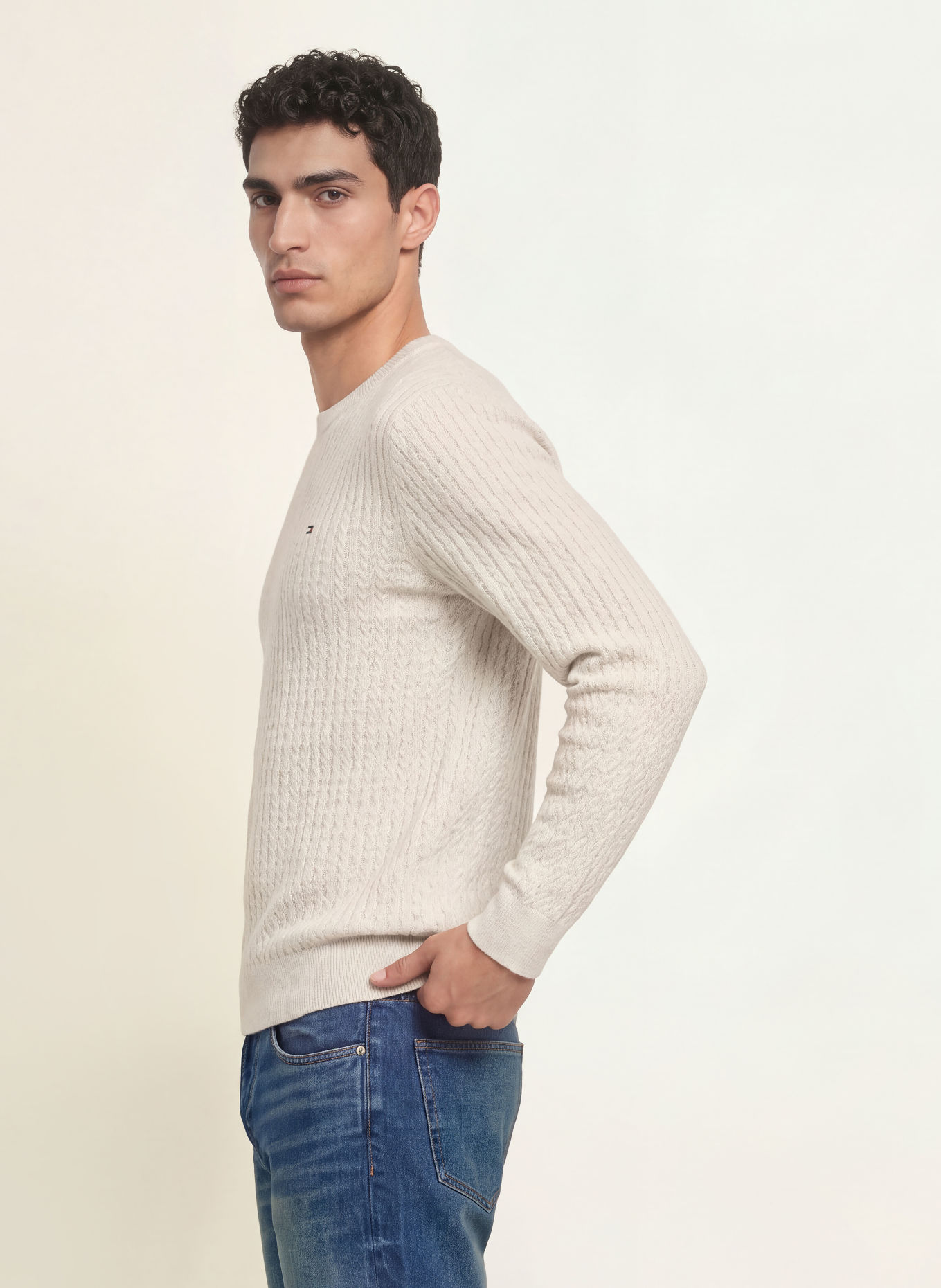 TOMMY HILFIGER Pullover: HELLGRAU
