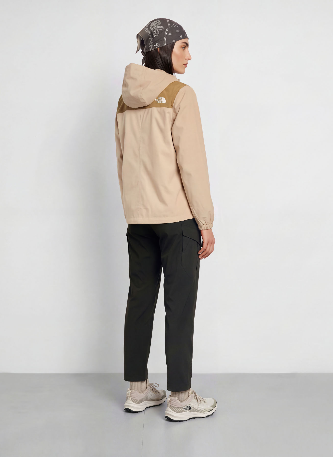 THE NORTH FACE ANTORA Rain jacket: BEIGE / BROWN