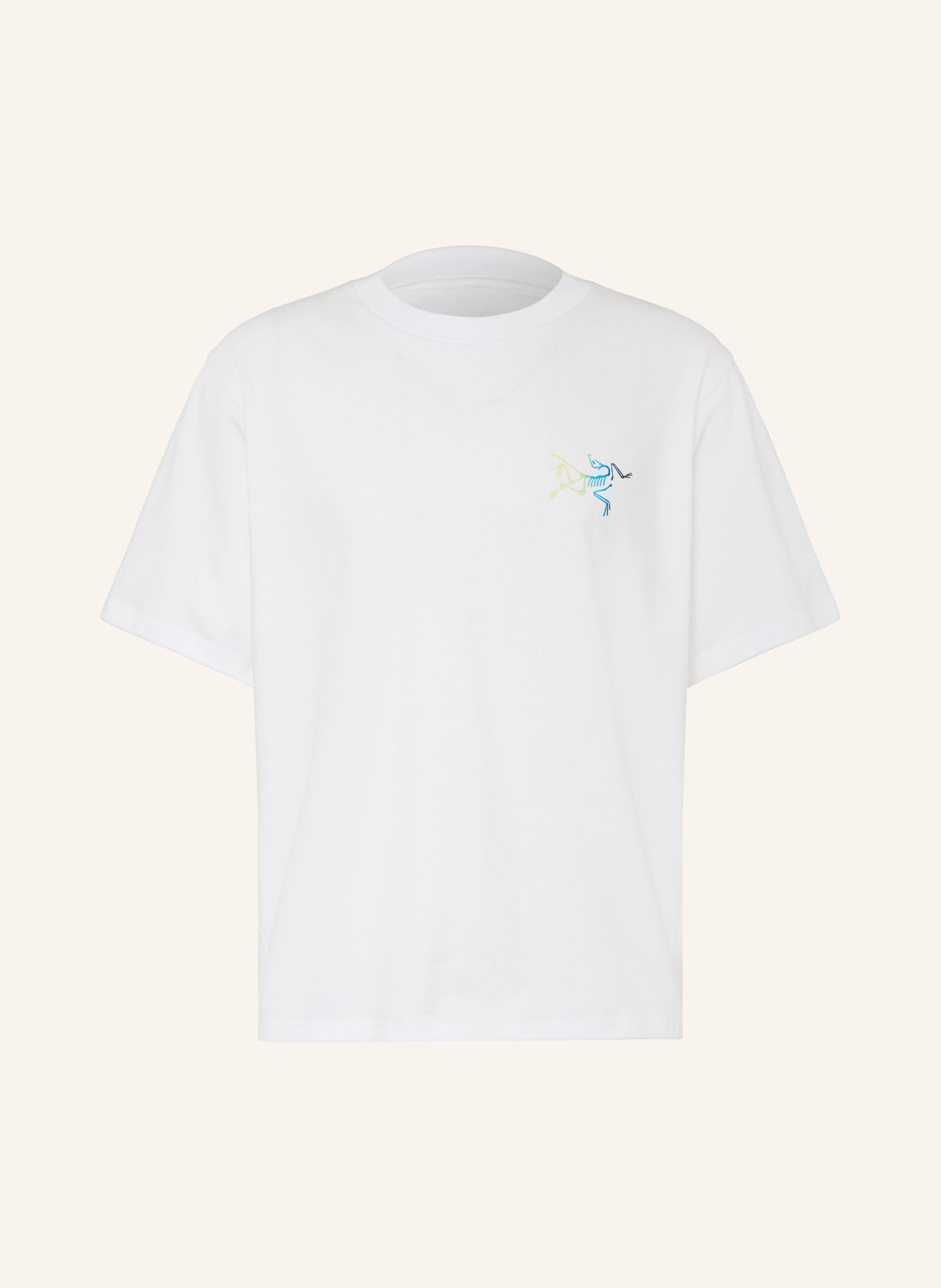 ARC'TERYX T-shirt KRAGG: WHITE / NEON GREEN / BLUE