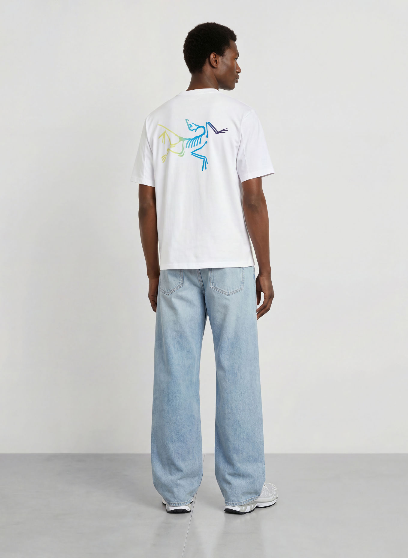 ARC'TERYX T-shirt KRAGG: WHITE / NEON GREEN / BLUE