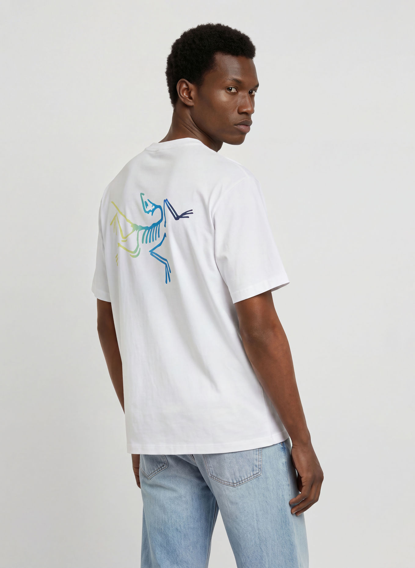 ARC'TERYX T-shirt KRAGG: WHITE / NEON GREEN / BLUE