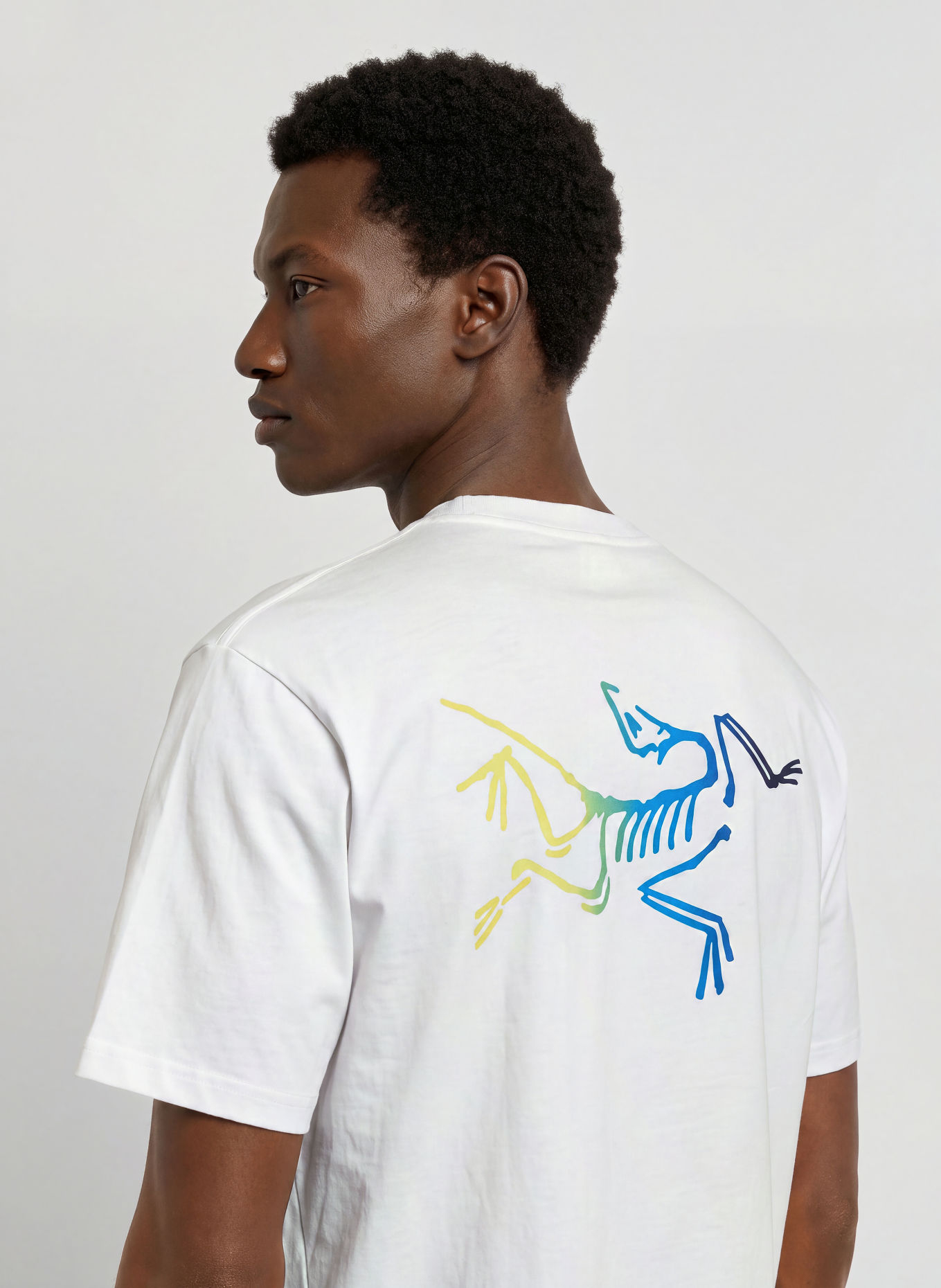 ARC'TERYX T-shirt KRAGG: WHITE / NEON GREEN / BLUE