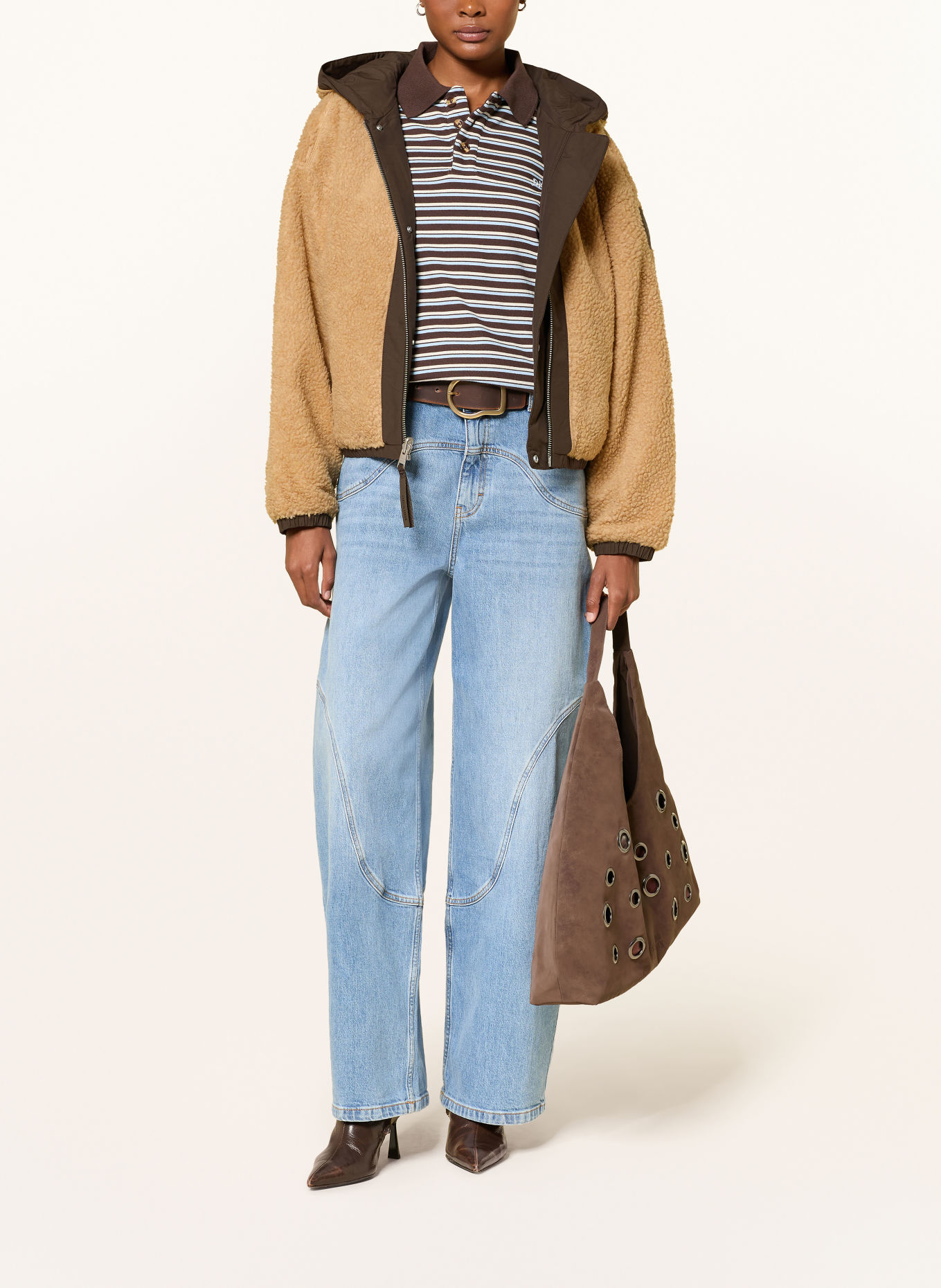 CANADA GOOSE ALBERNI reversible jacket: DARK BROWN / CAMEL