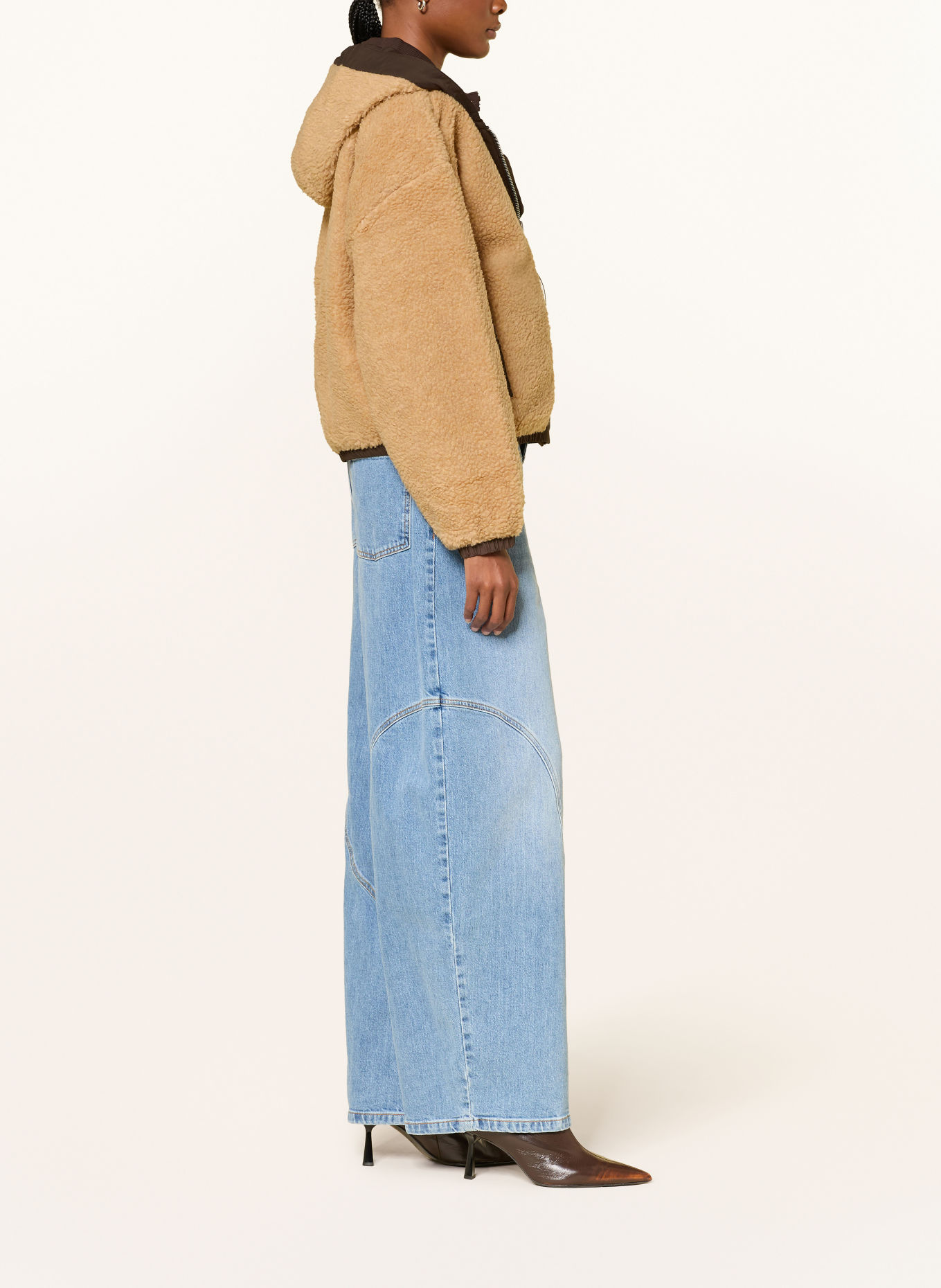 CANADA GOOSE ALBERNI reversible jacket: DARK BROWN / CAMEL