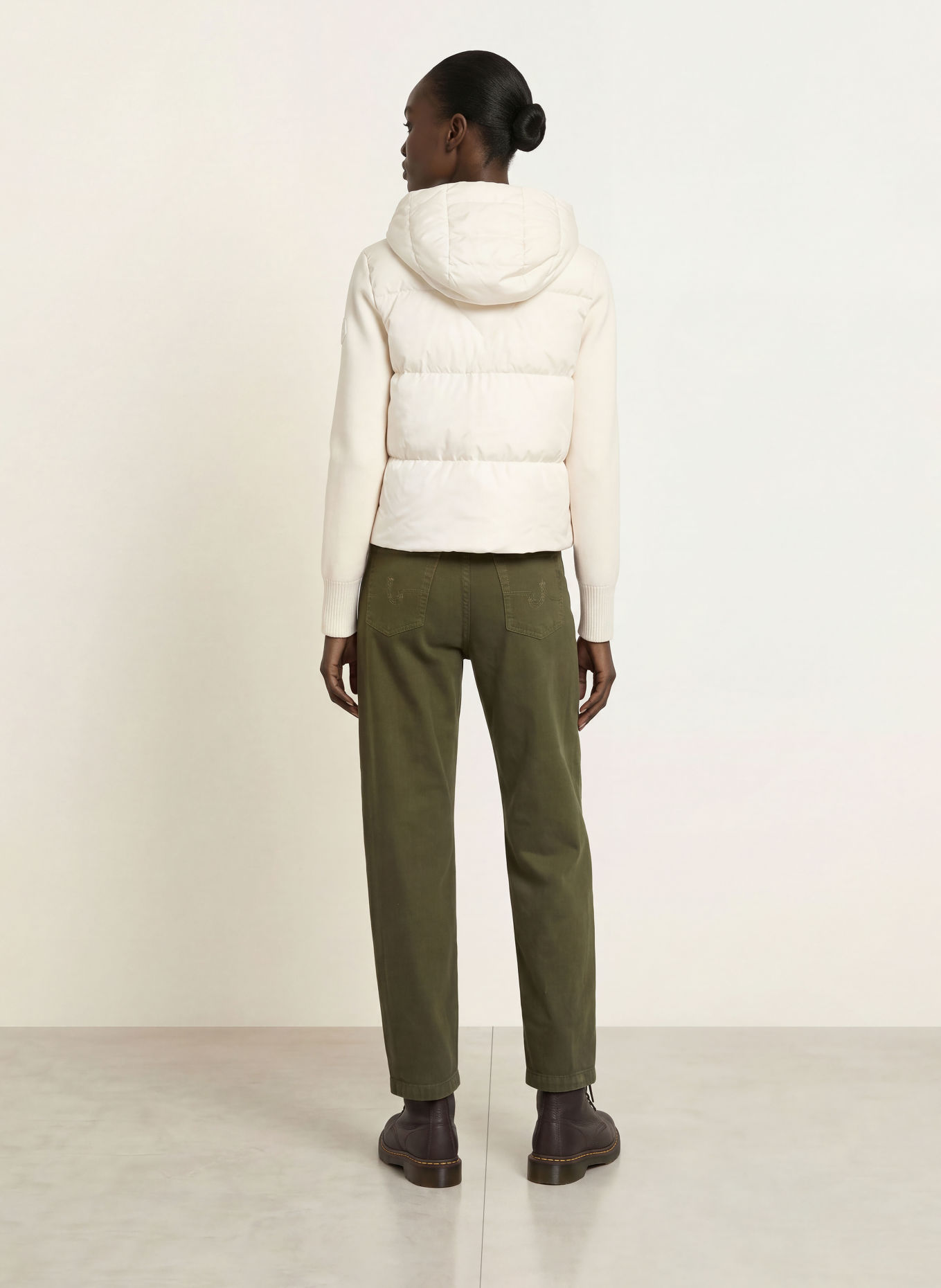 CANADA GOOSE Jacheta din puf HYBRIDGE® din material mixt: CREM