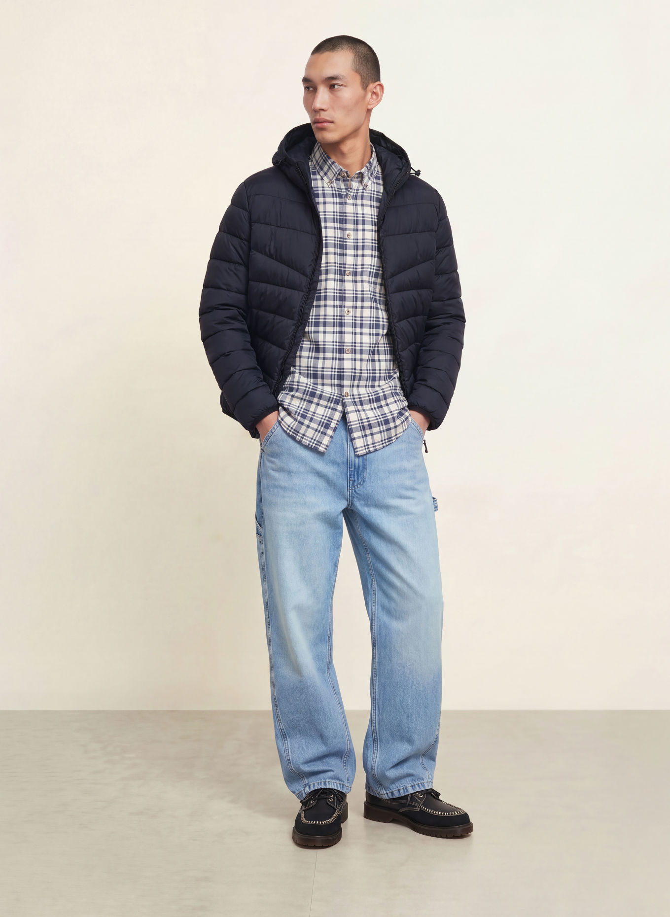 NAPAPIJRI Shirt G-TREKKING Relaxed Fit: DARK BLUE / CREAM