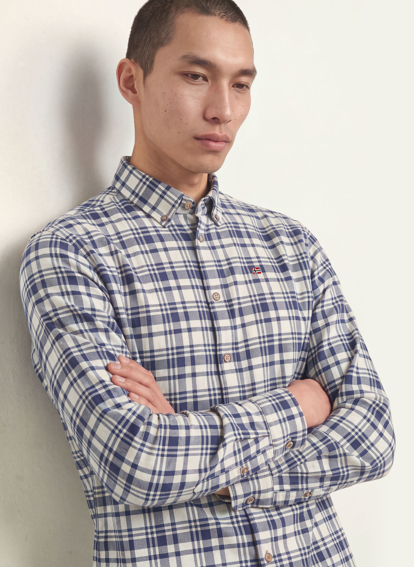 NAPAPIJRI Shirt G-TREKKING Relaxed Fit: DARK BLUE / CREAM