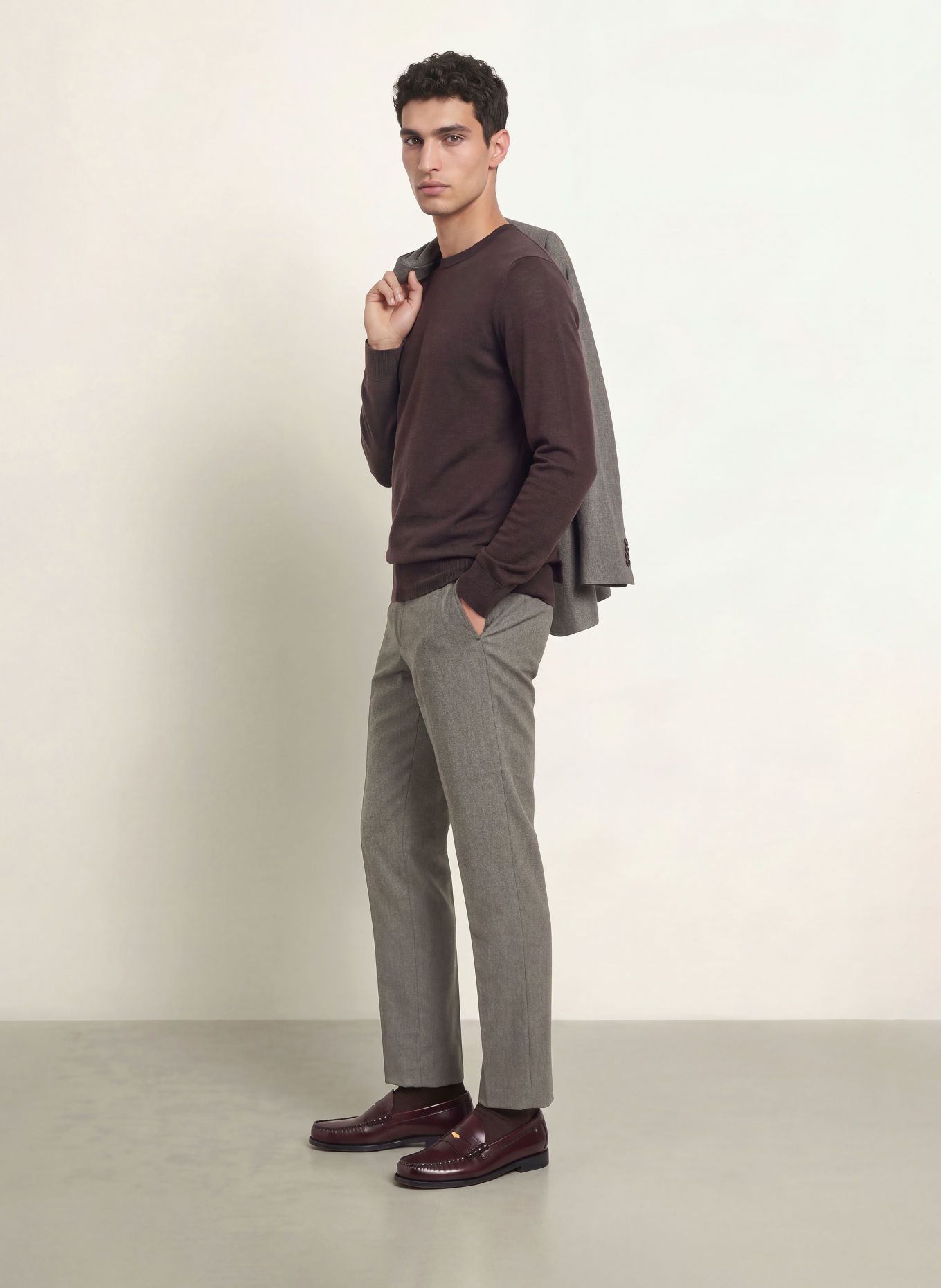 CG - CLUB of GENTS CG COLE slim fit suit trousers: 72 BRAUN