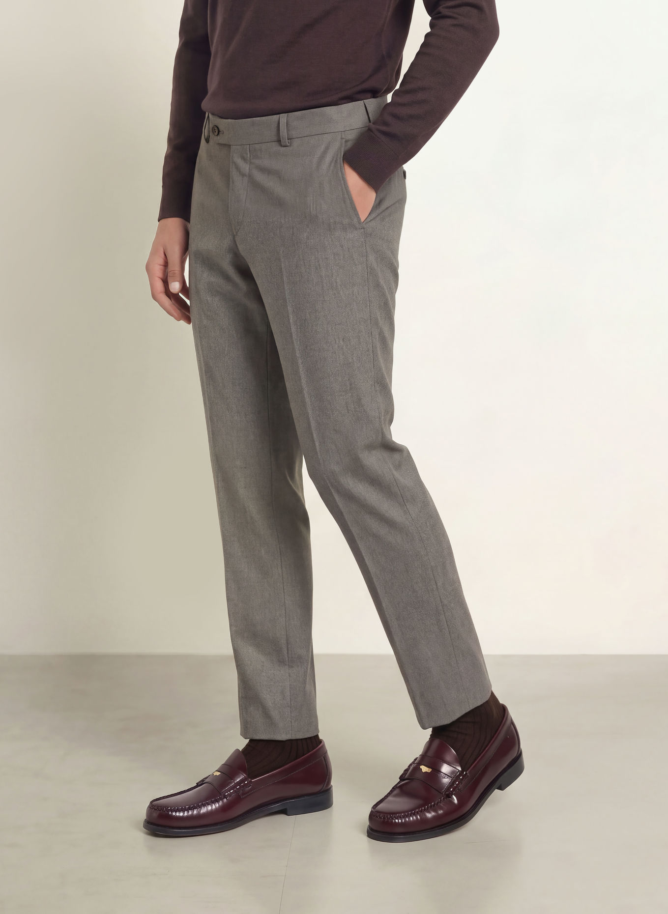 CG - CLUB of GENTS CG COLE slim fit suit trousers: 72 BRAUN