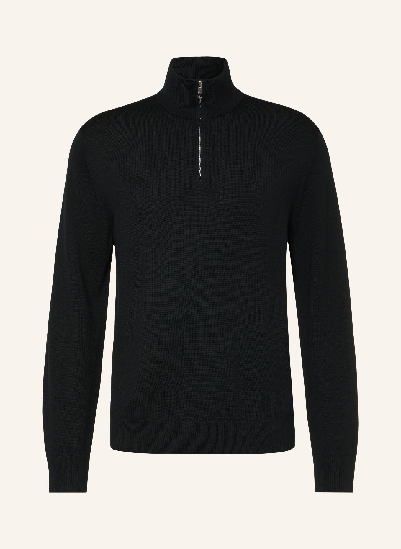 Calvin Klein Half-zip sweater: BLACK