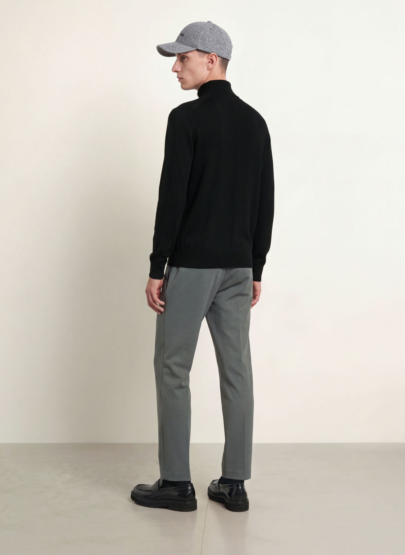 Calvin Klein Half-zip sweater: BLACK