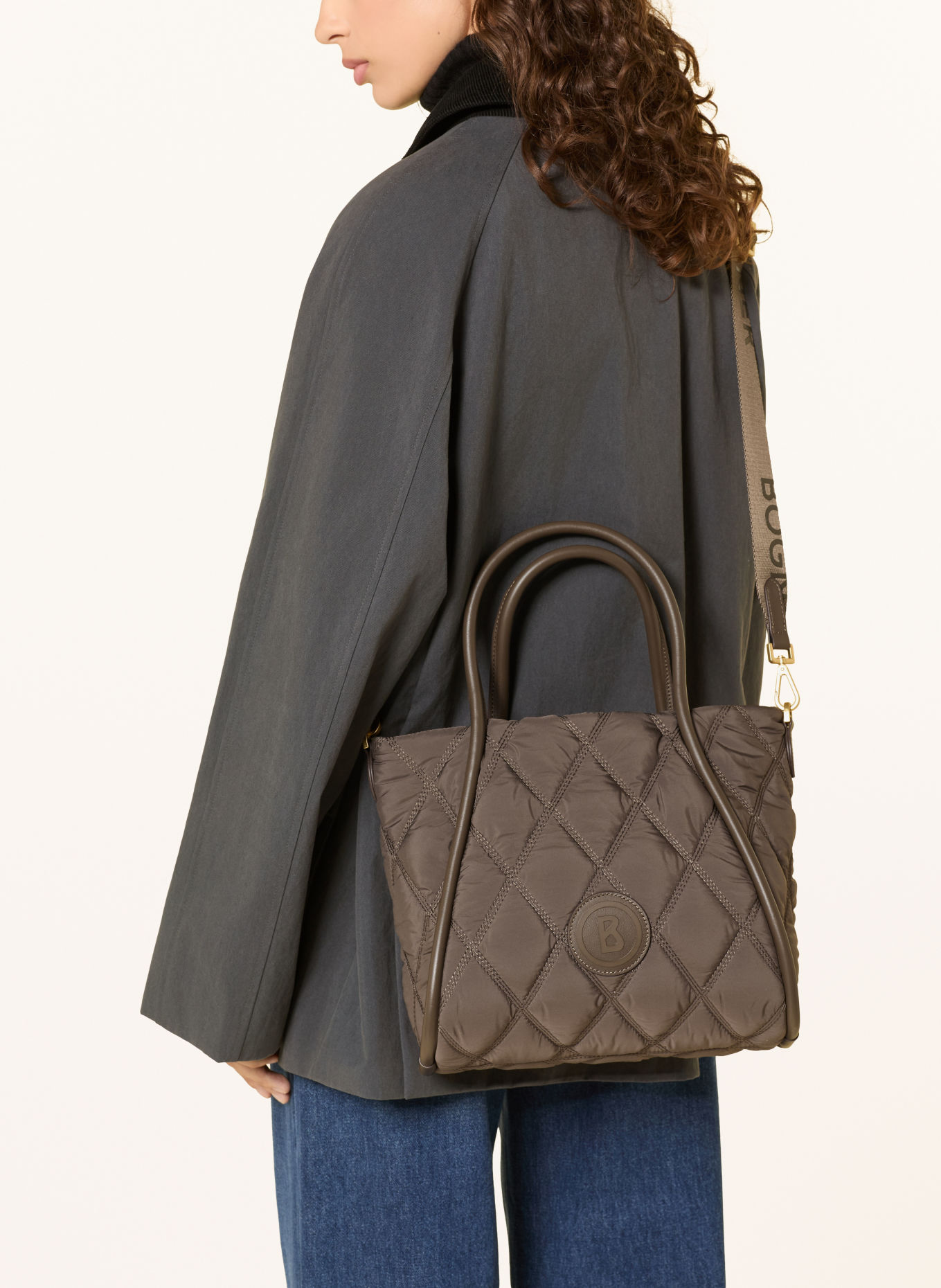 BOGNER Handbag TIRANO TIMEA: TAUPE / GOLD