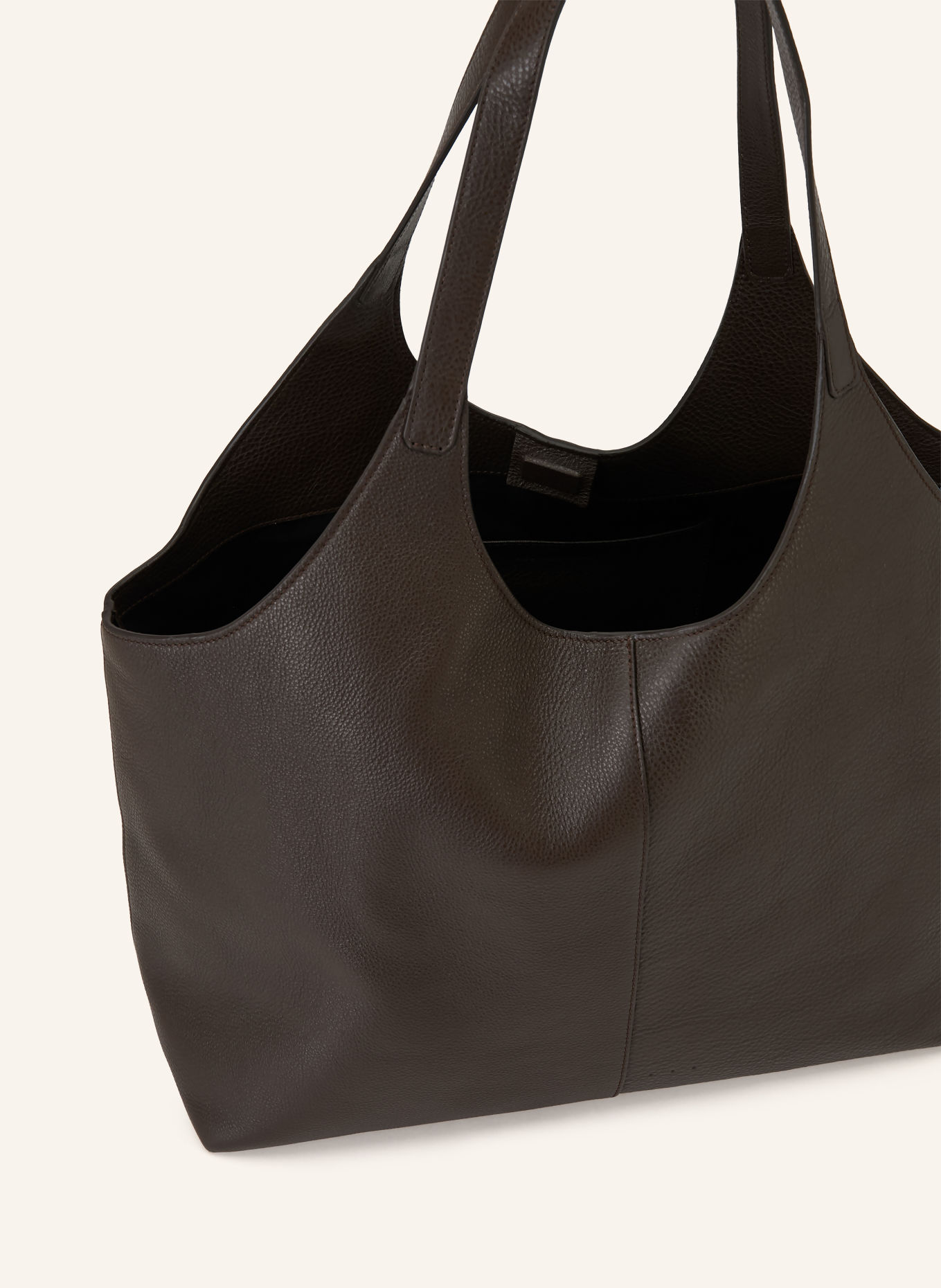 AESTHER EKME CABAS SUPPLE XL Shoppers Tote Bag: DARK BROWN