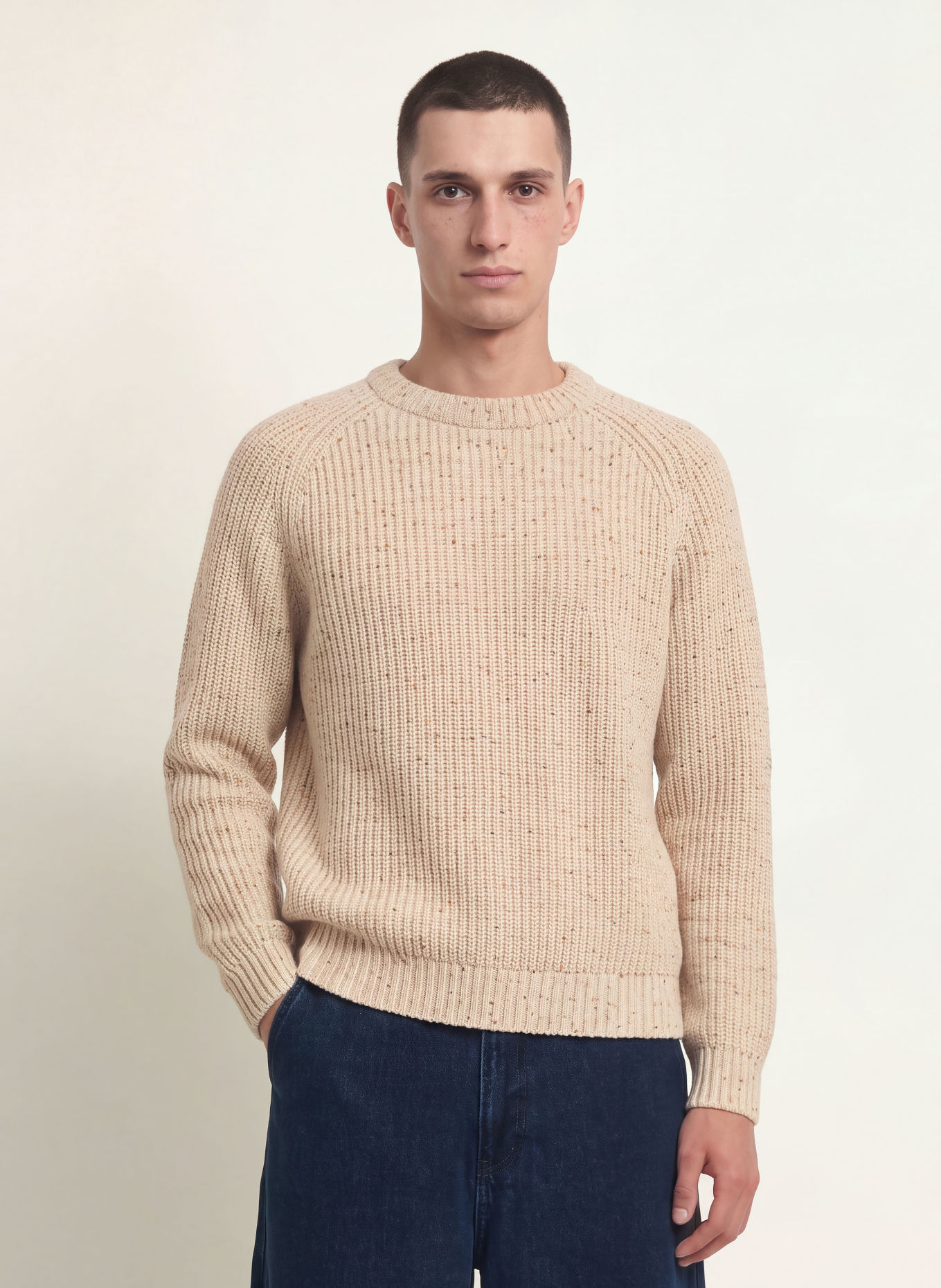 ARMEDANGELS Sweater KIAANO: BEIGE / YELLOW