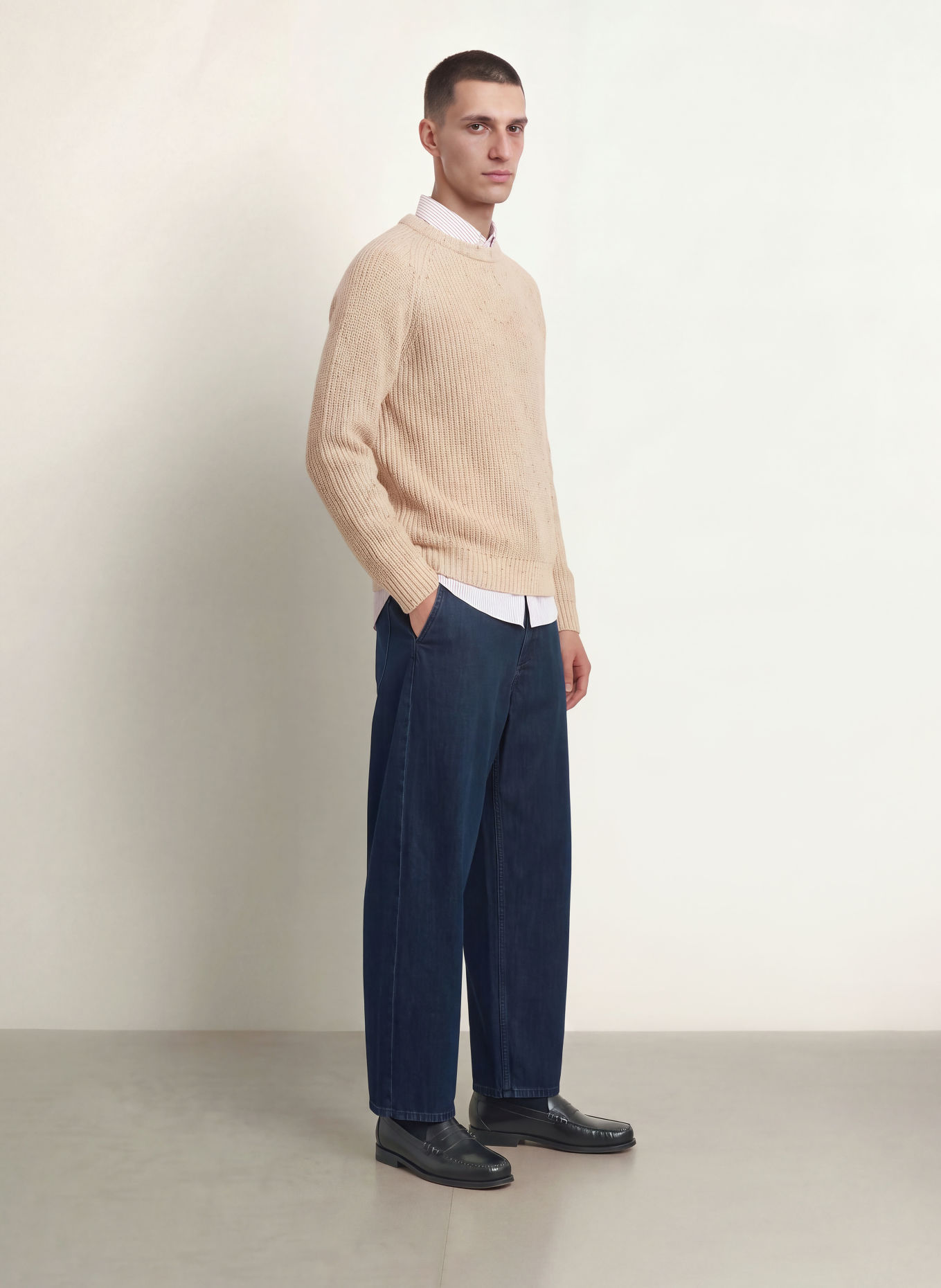 ARMEDANGELS Sweater KIAANO: BEIGE / YELLOW