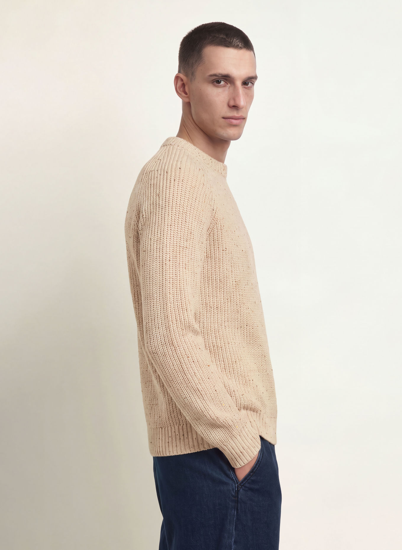 ARMEDANGELS Sweater KIAANO: BEIGE / YELLOW
