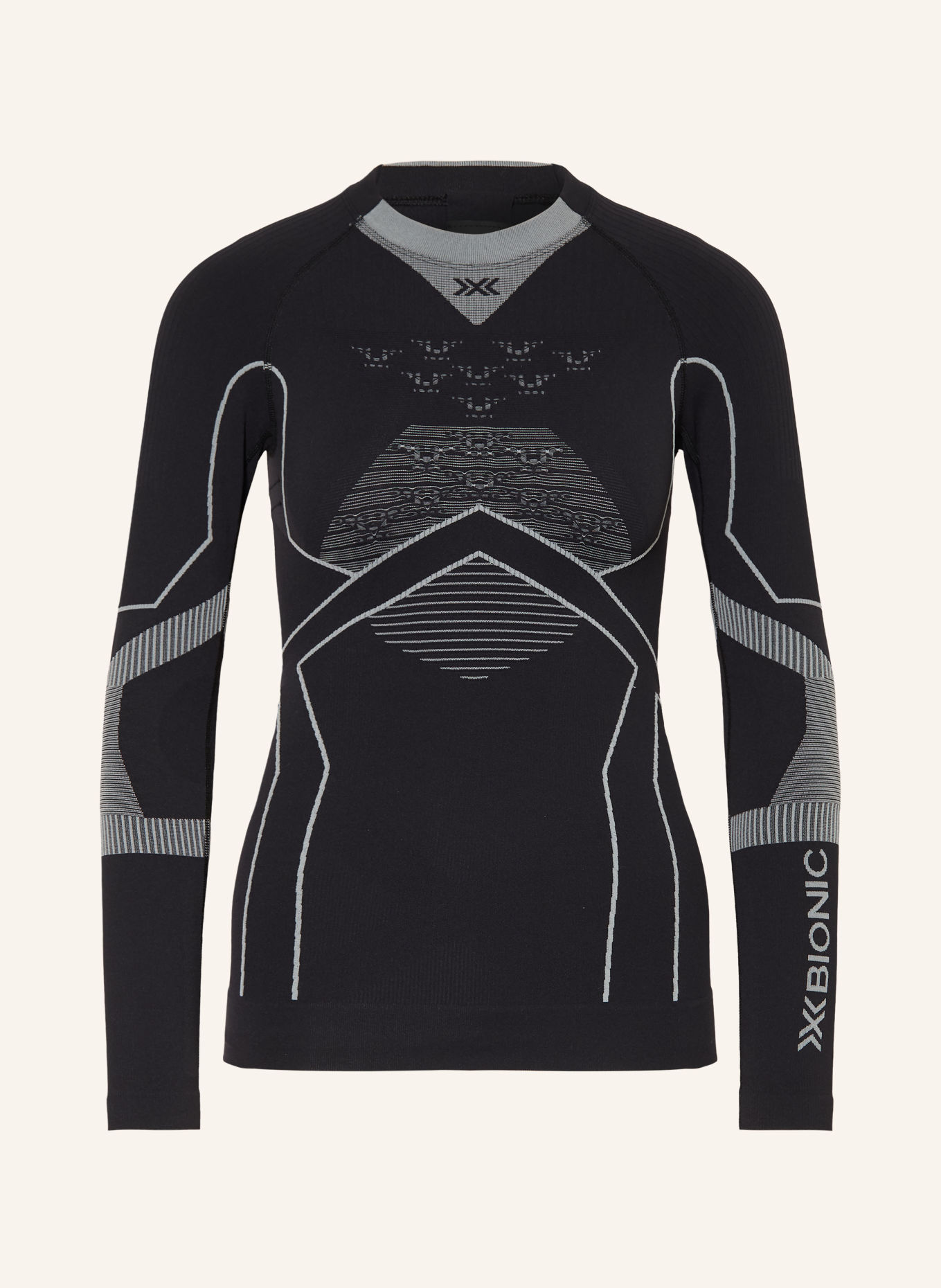 X-BIONIC ENERGY ACCUMULATOR LIGHT functional shirt: BLACK / LIGHT GRAY