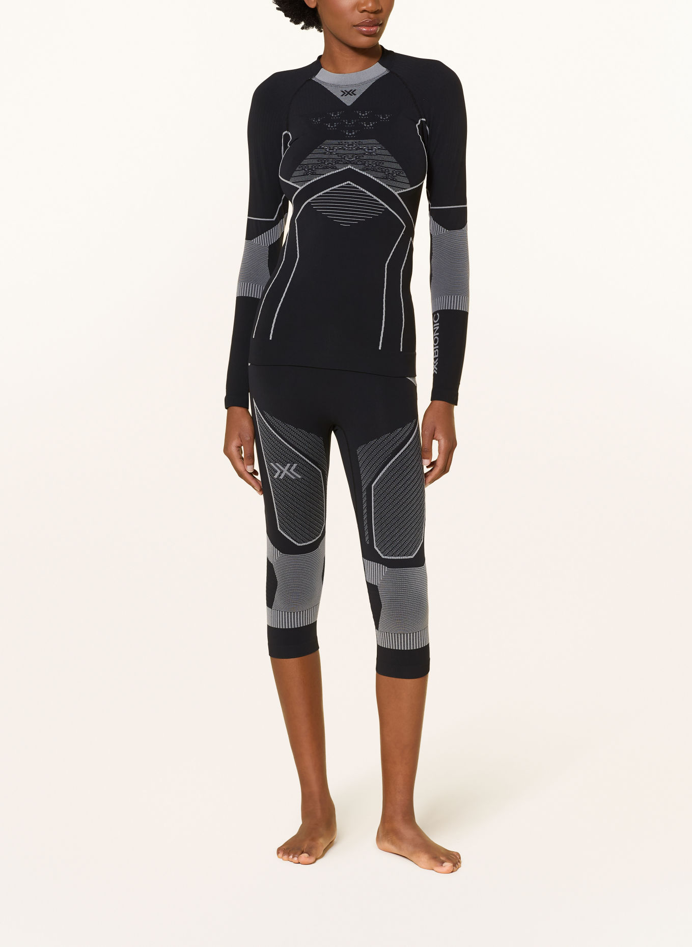 X-BIONIC ENERGY ACCUMULATOR LIGHT functional shirt: BLACK / LIGHT GRAY