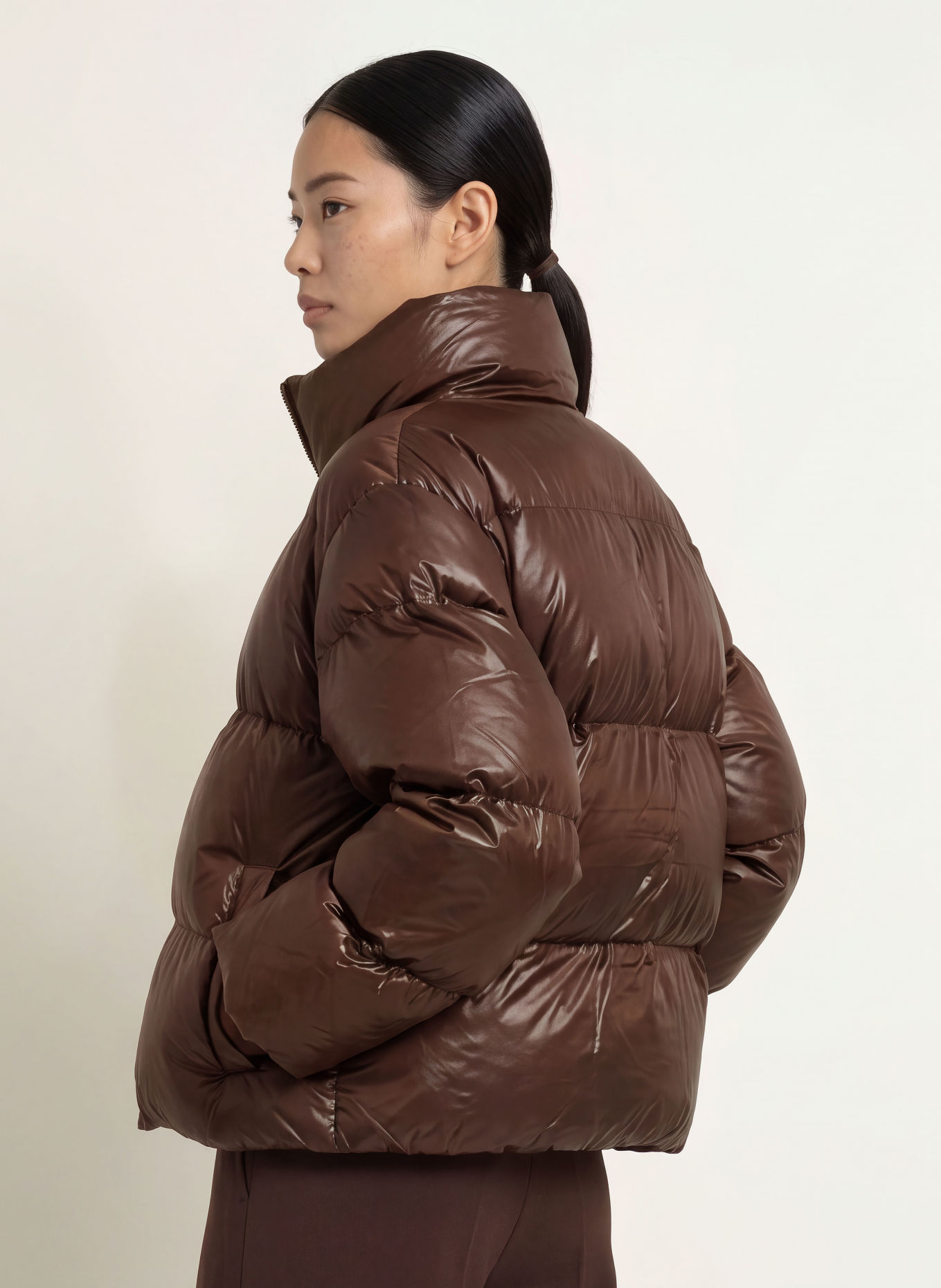 NEO NOIR RHEA quilted jacket: DARK BROWN