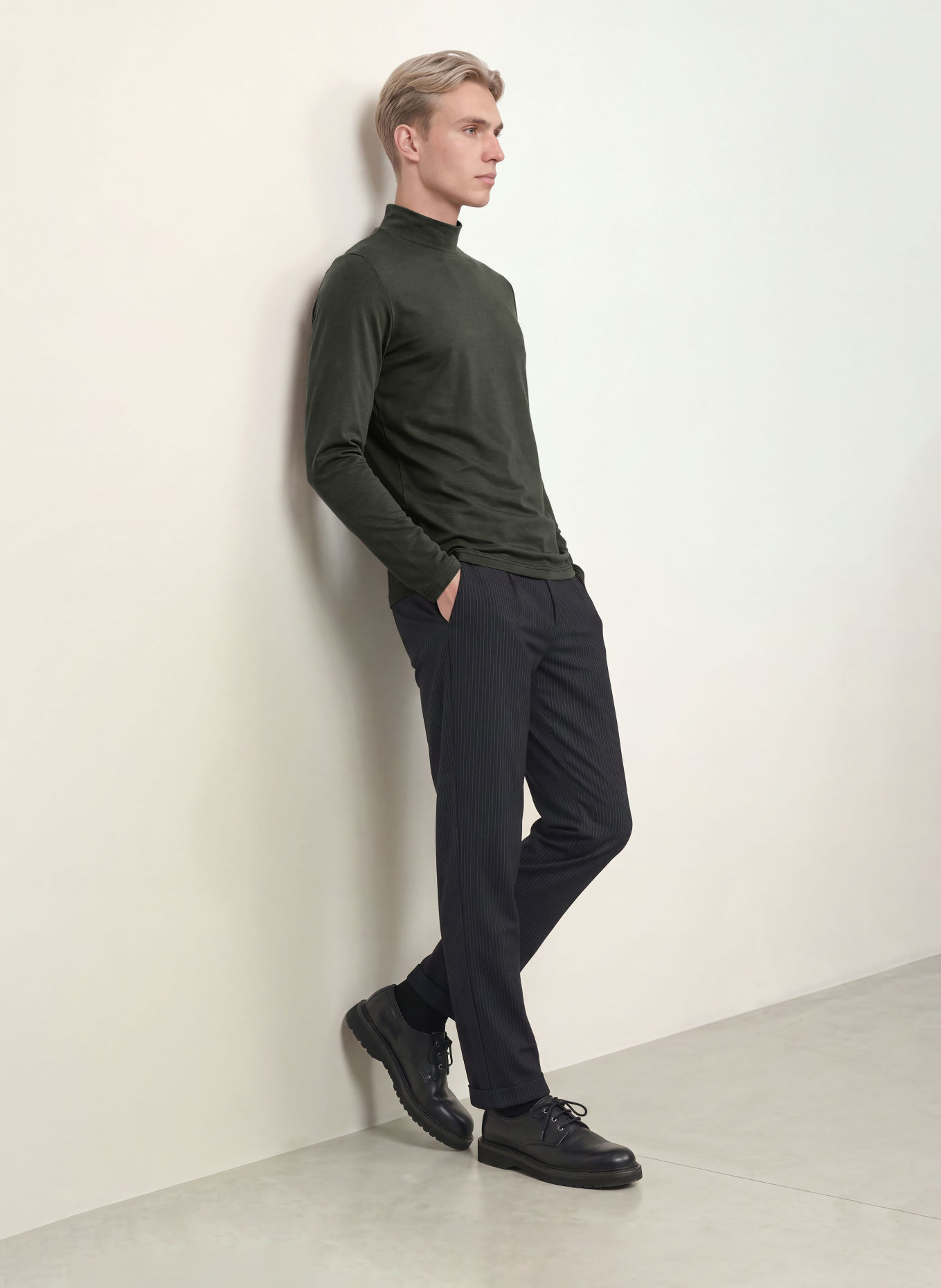 DESOTO Long sleeve shirt: OLIVE