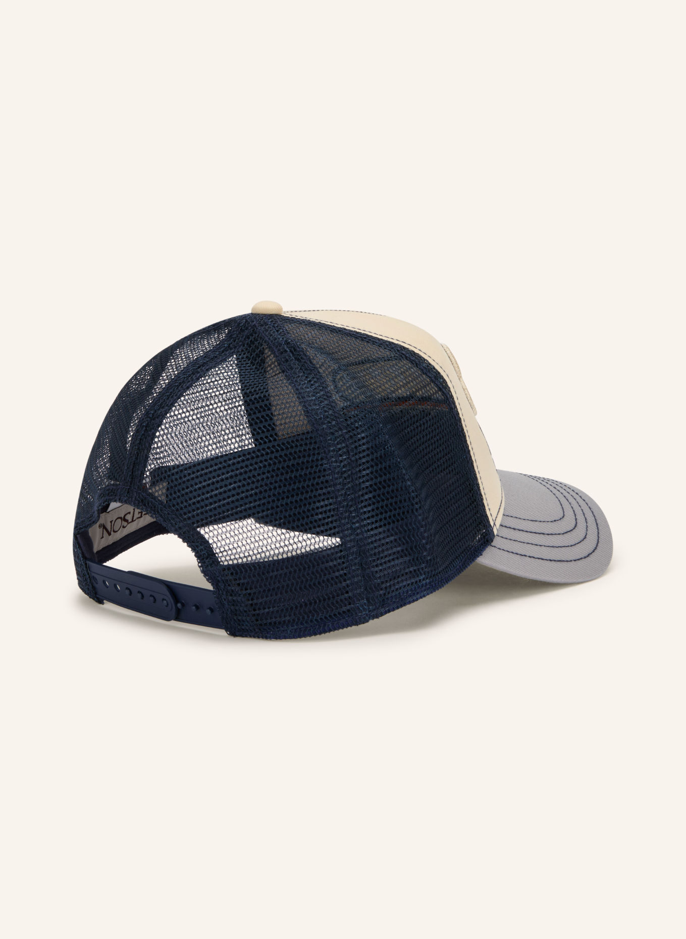 STETSON Cap: GRAY / ECRU / DARK BLUE