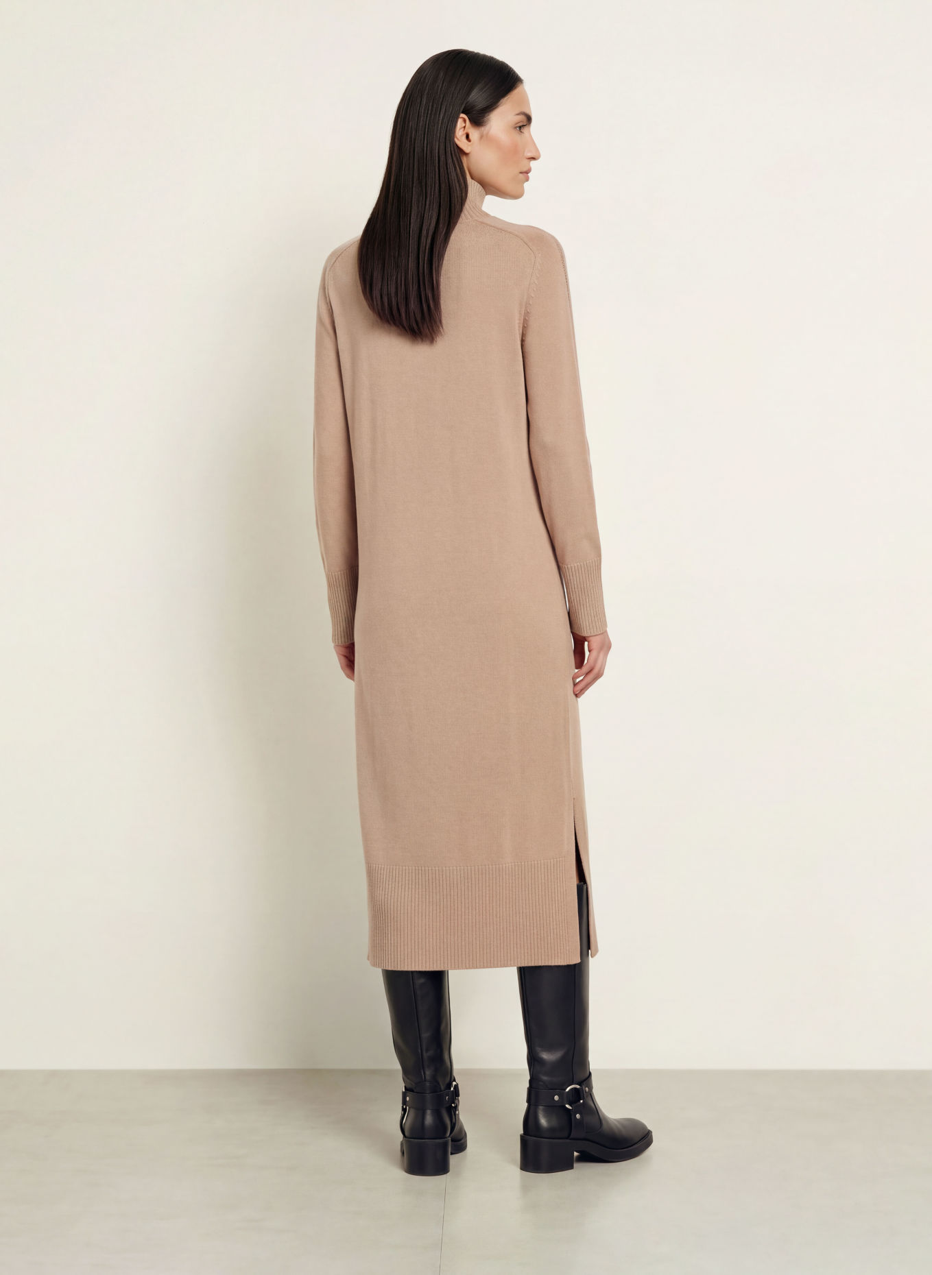 BOSS Knit dress FAGLIATELLE: BEIGE