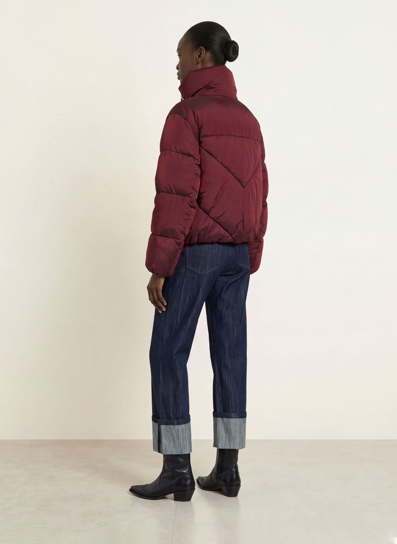 BOSS PADILENA quilted jacket: DARK RED