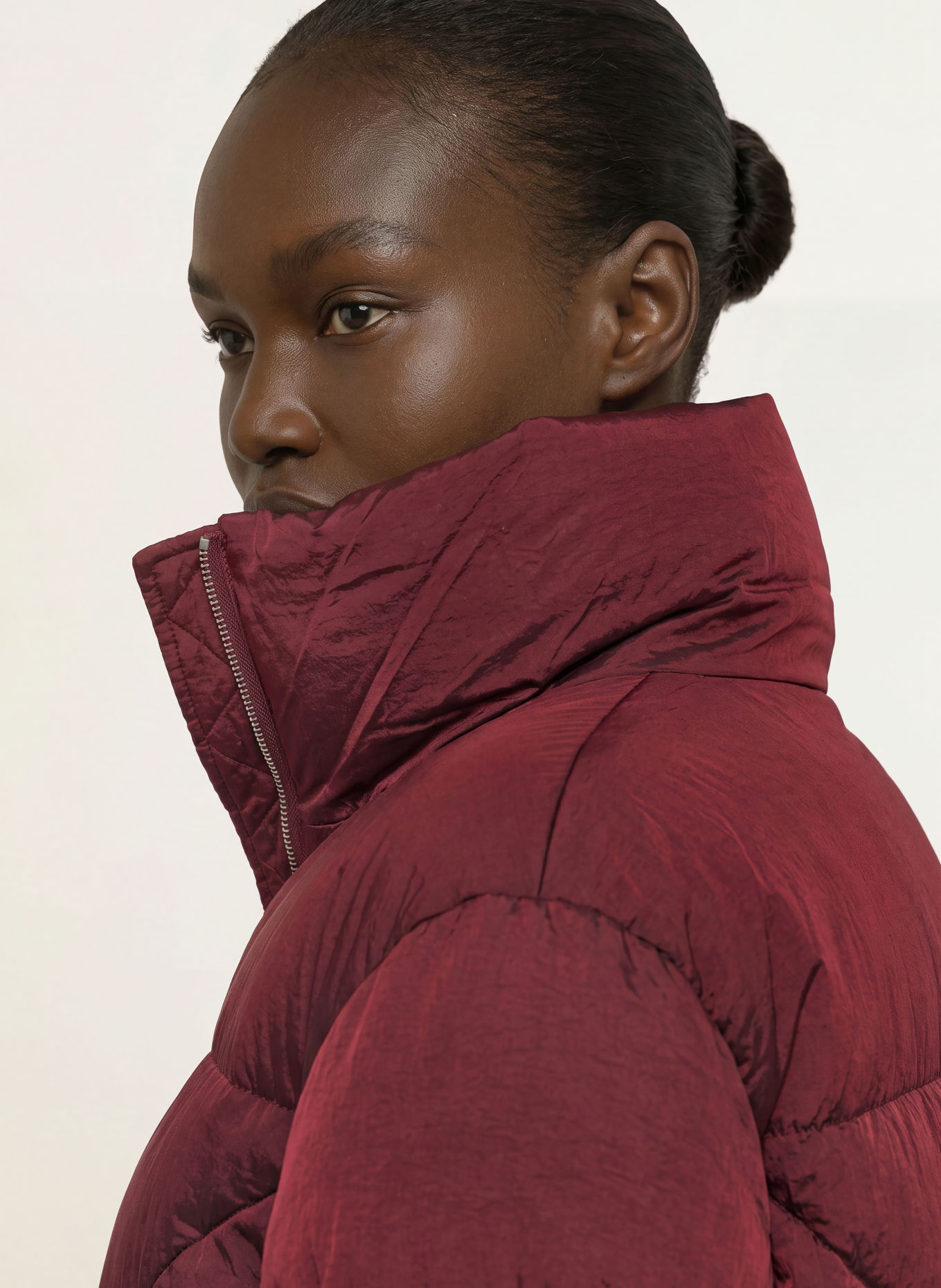 BOSS PADILENA quilted jacket: DARK RED